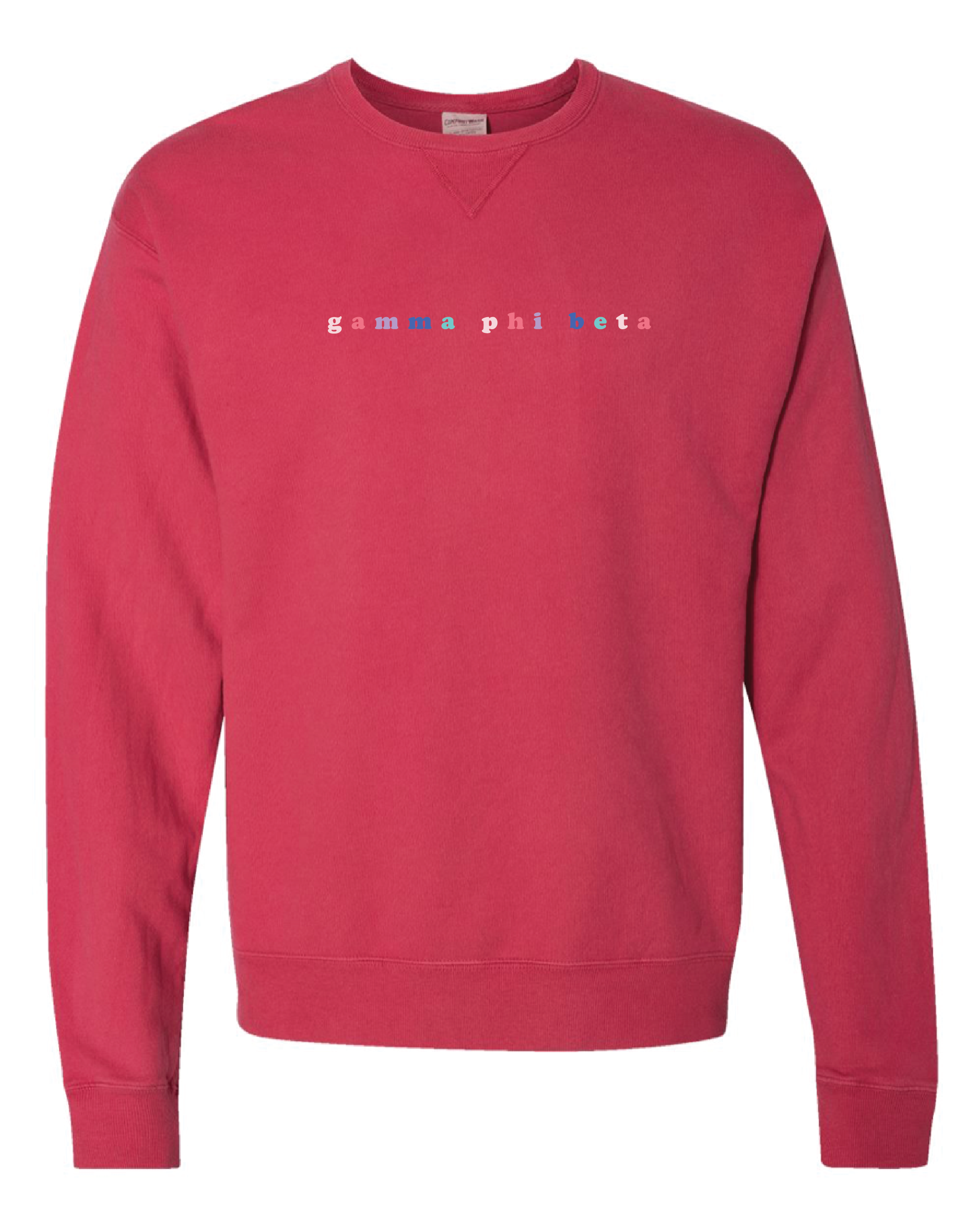 GPhi Bubble Letter Rainbow Crewneck