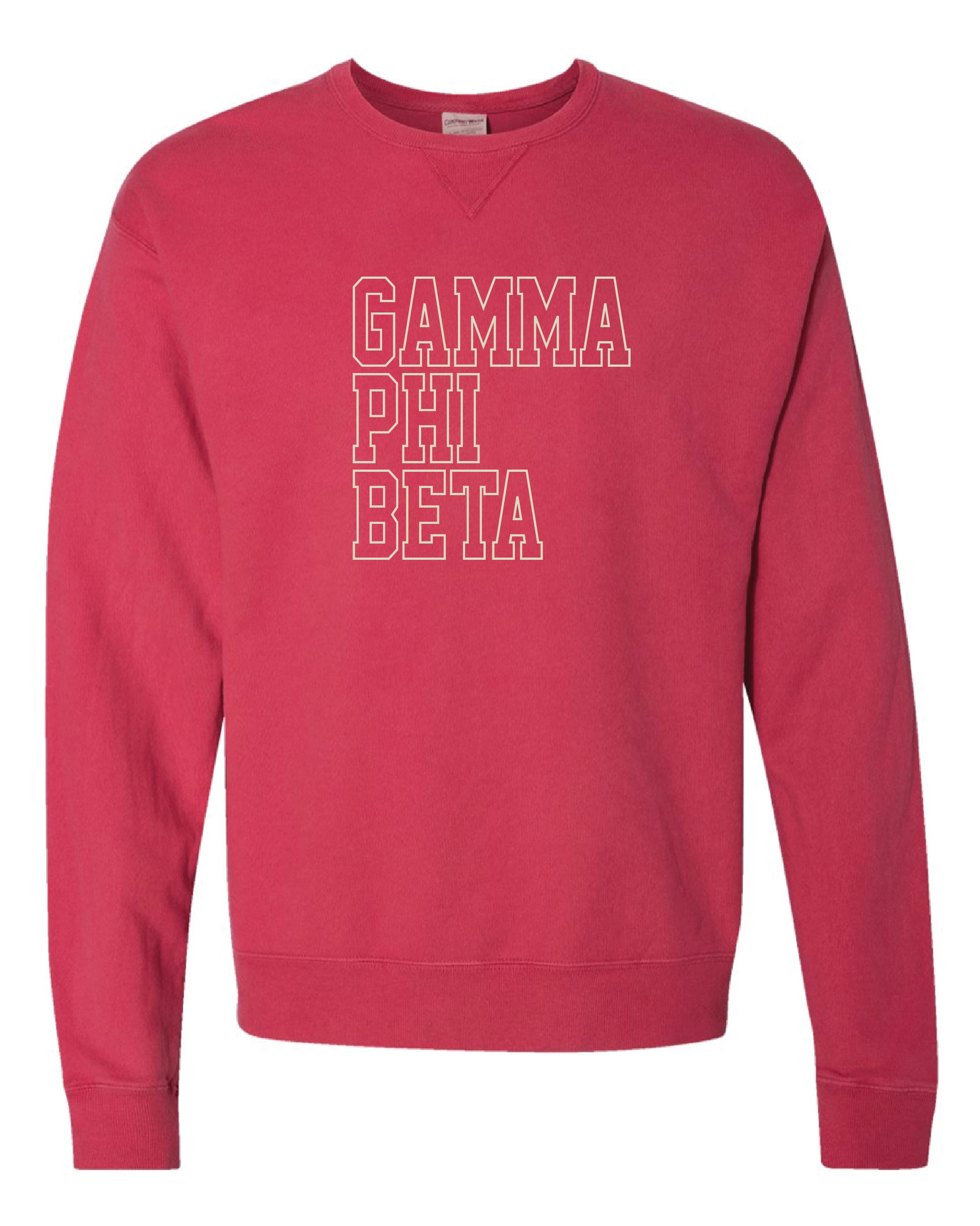 GPhi Block Letter Embroidered Crewneck