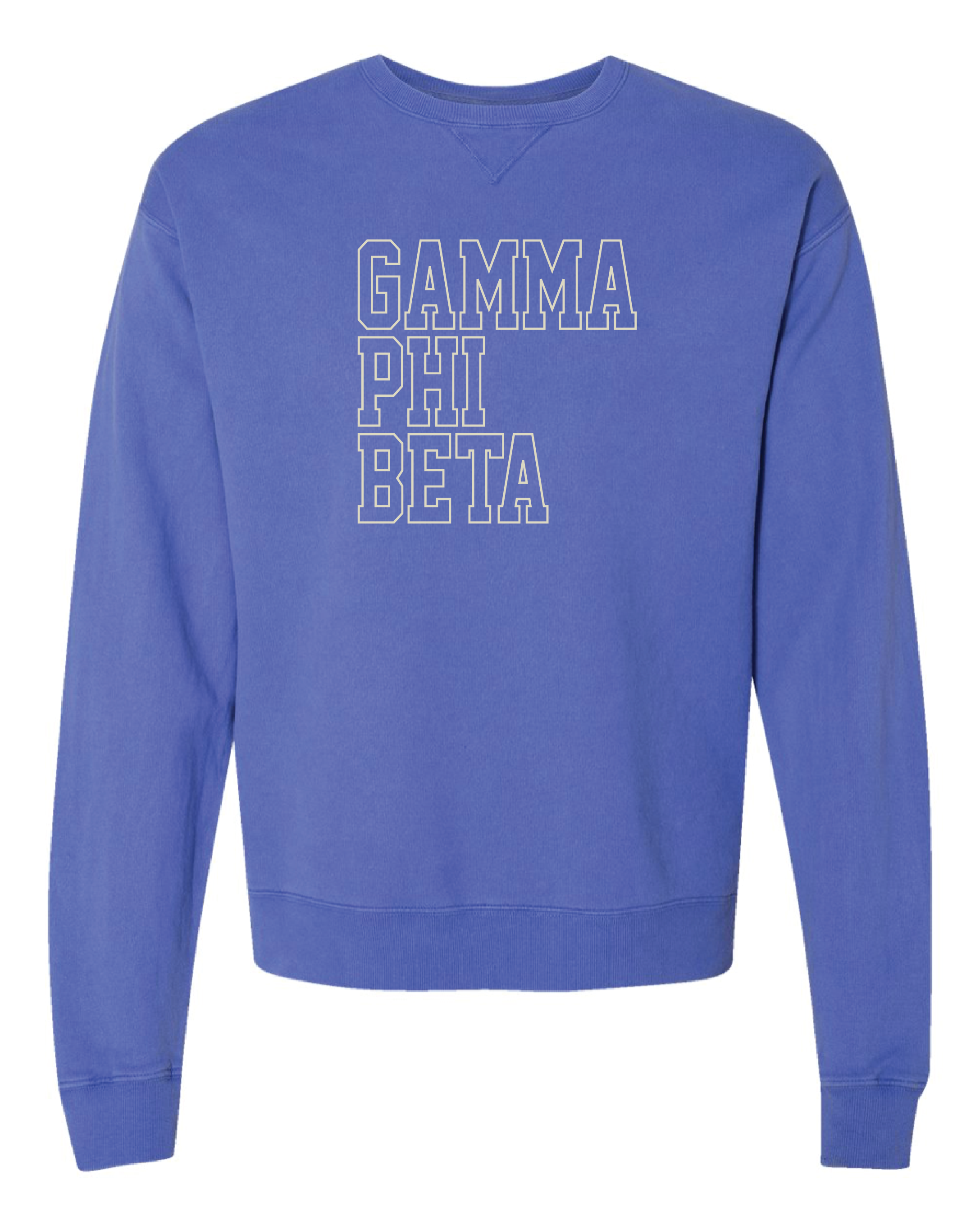 GPhi Block Letter Embroidered Crewneck