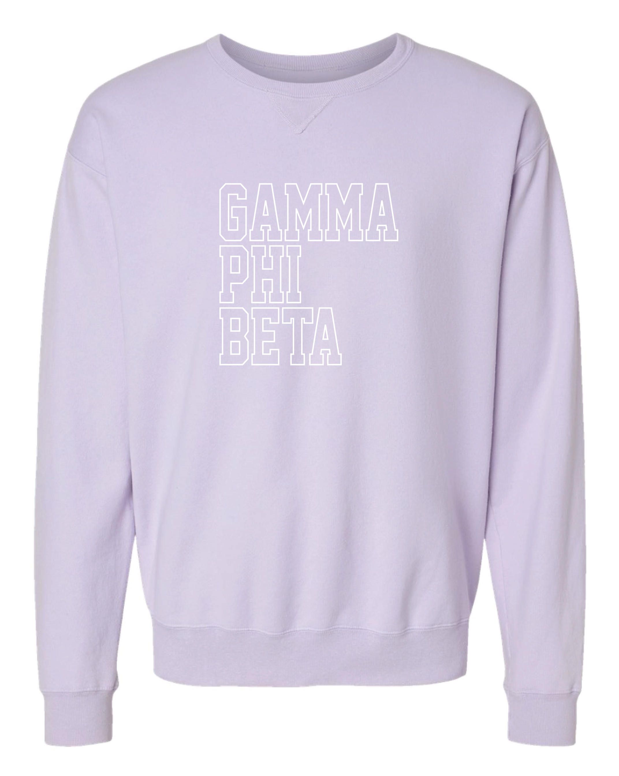GPhi Block Letter Embroidered Crewneck