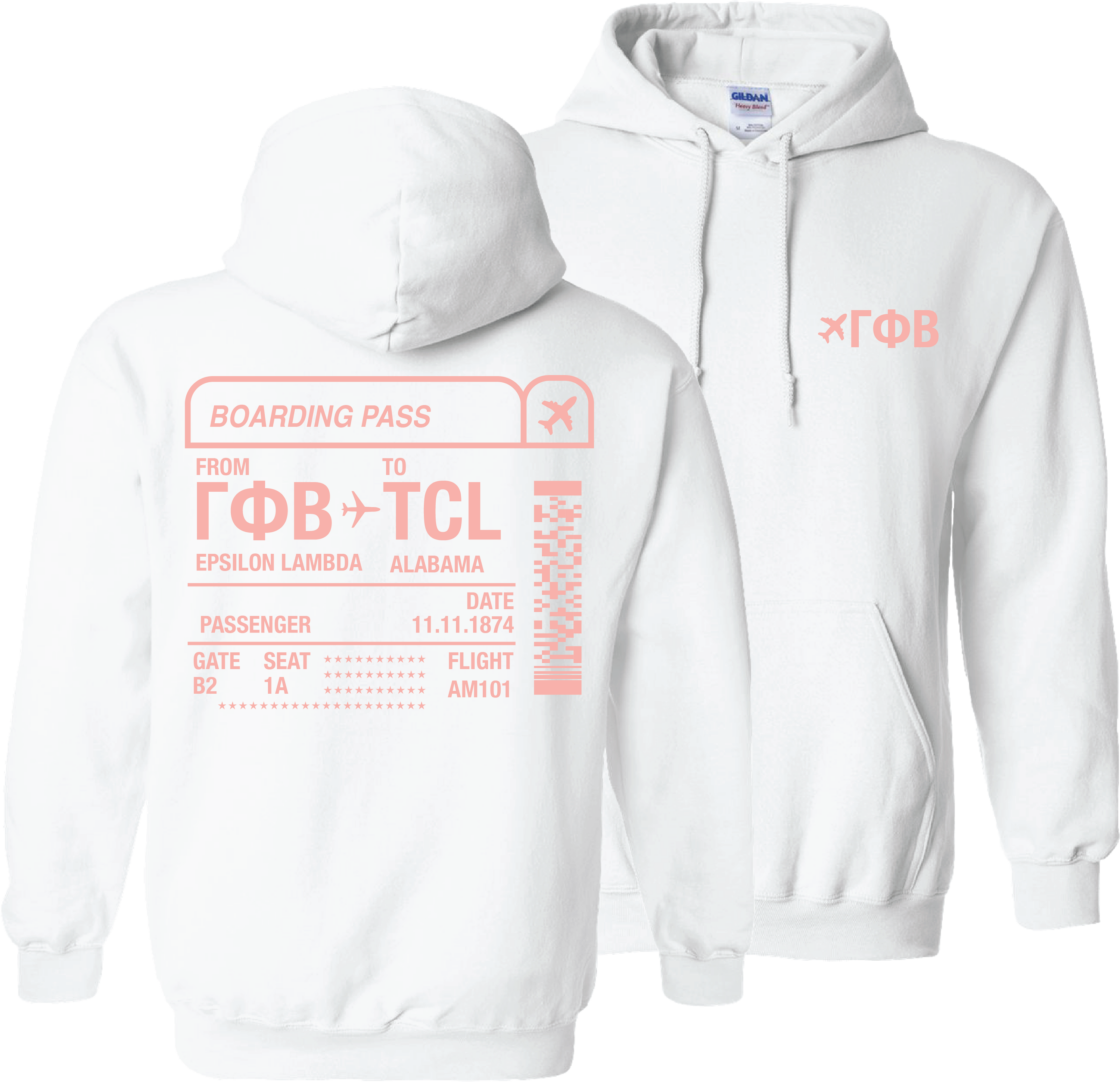 WS - Boarding Pass Hoodie $27.50 / $55