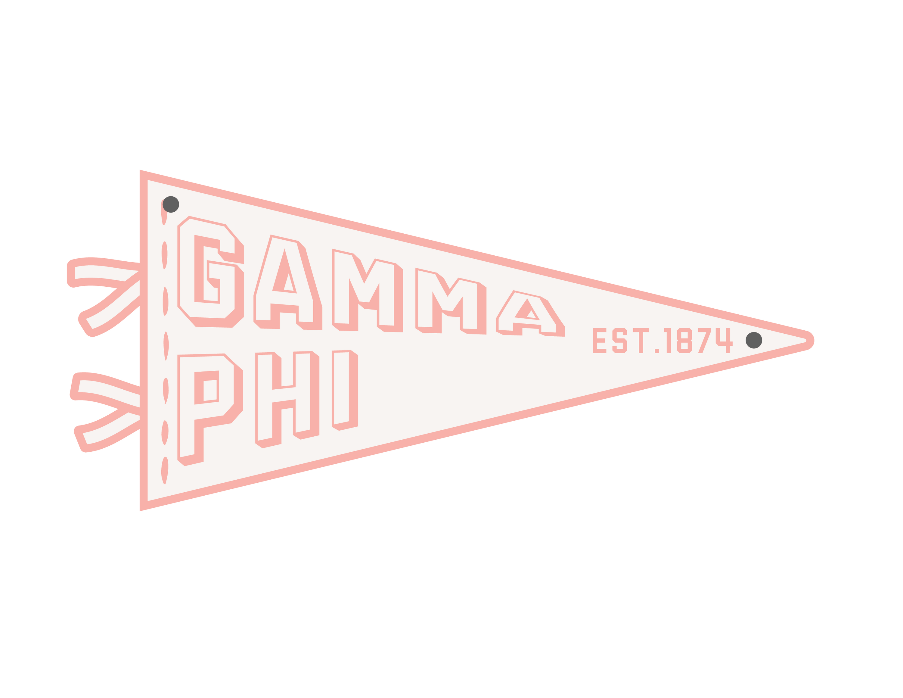 Sorority Acrylic Pennant Flag Door Hangers