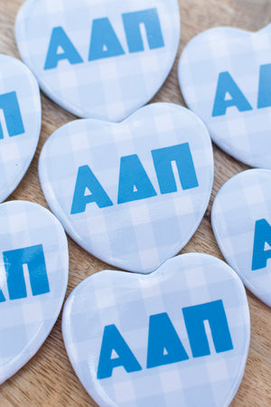 Gingham Heart Buttons