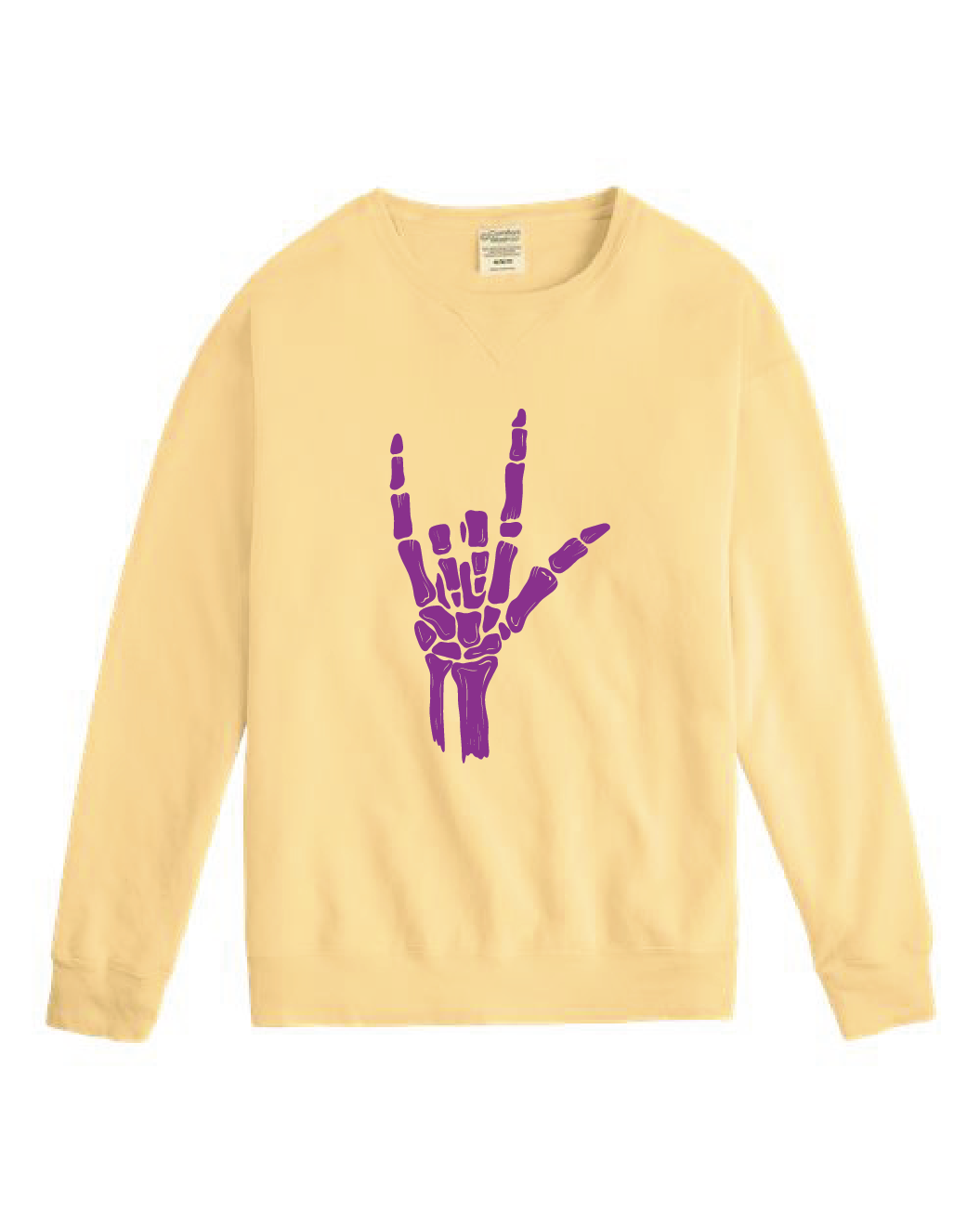 ILY Skeleton Crewneck Adult Purple Imprint