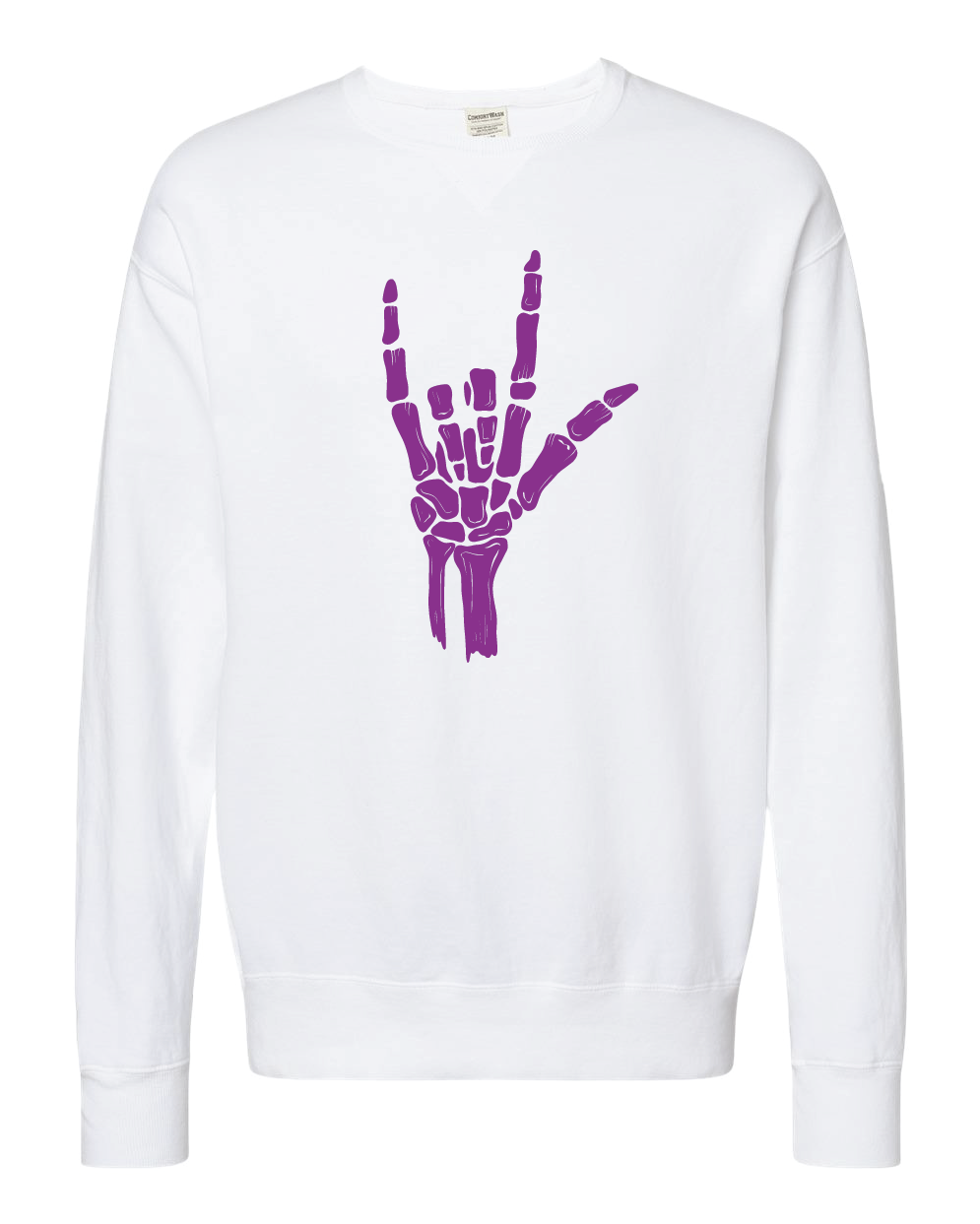 ILY Skeleton Crewneck Adult Purple Imprint