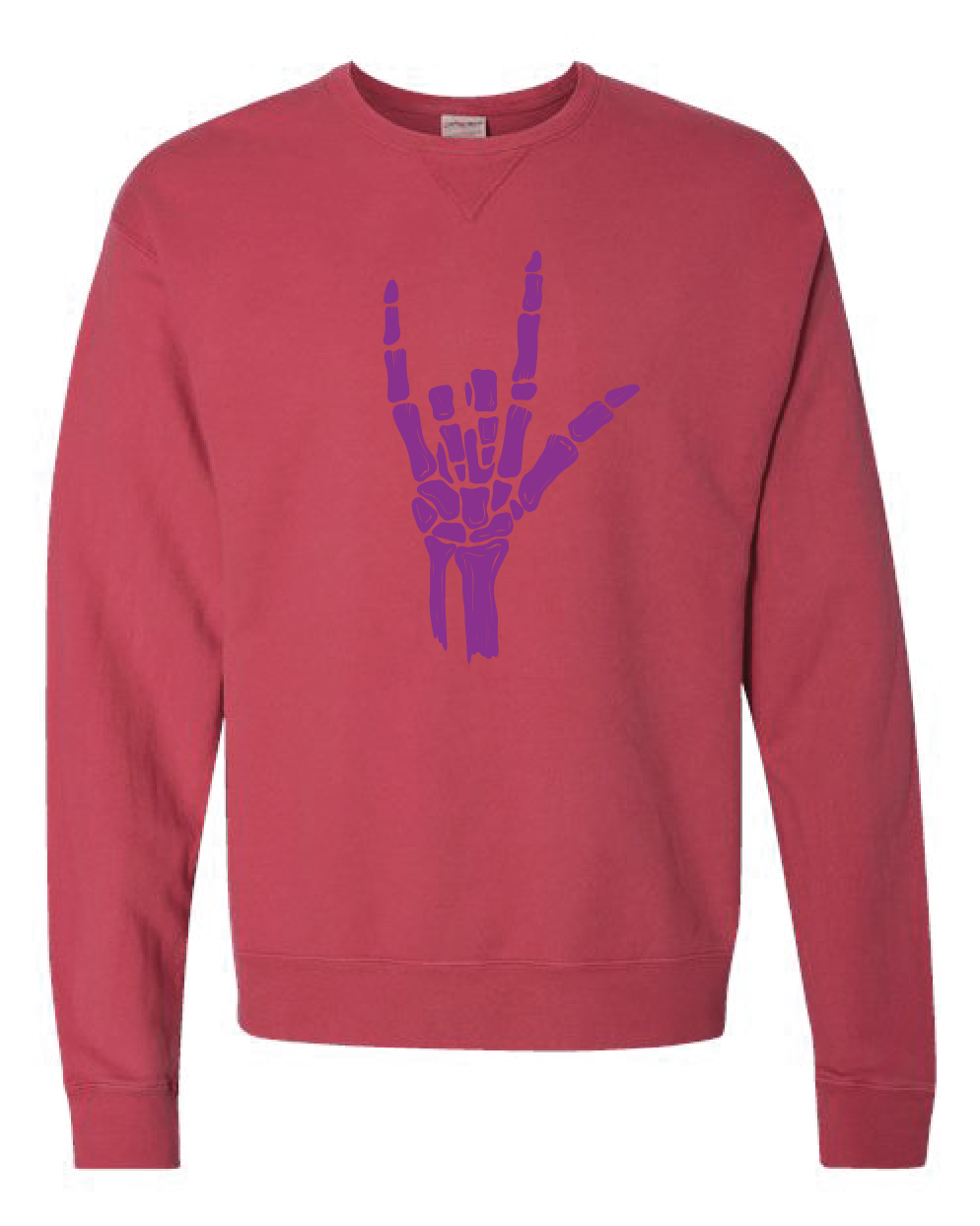 ILY Skeleton Crewneck Adult Purple Imprint