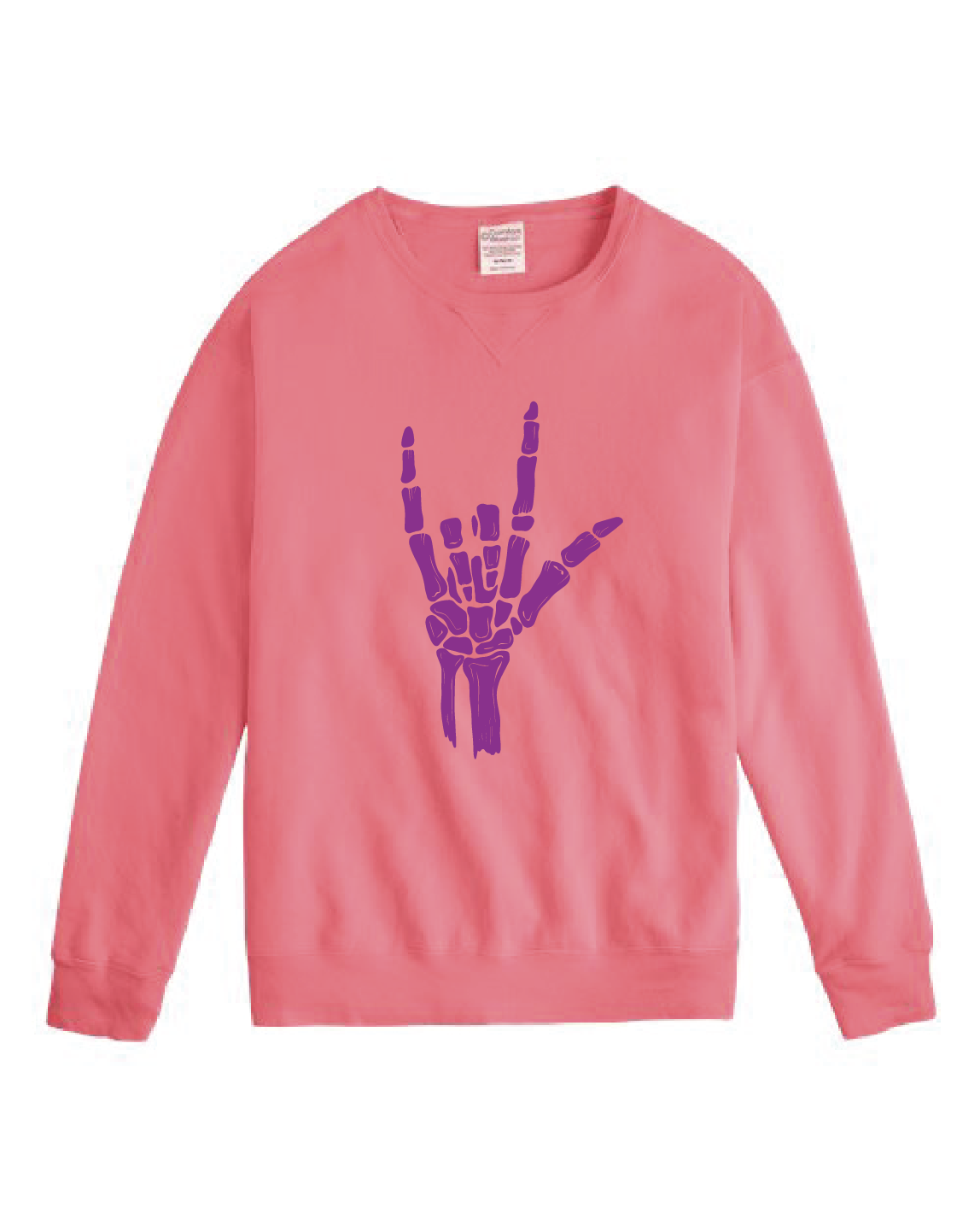 ILY Skeleton Crewneck Adult Purple Imprint