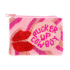 Valentines Beaded Pouch
