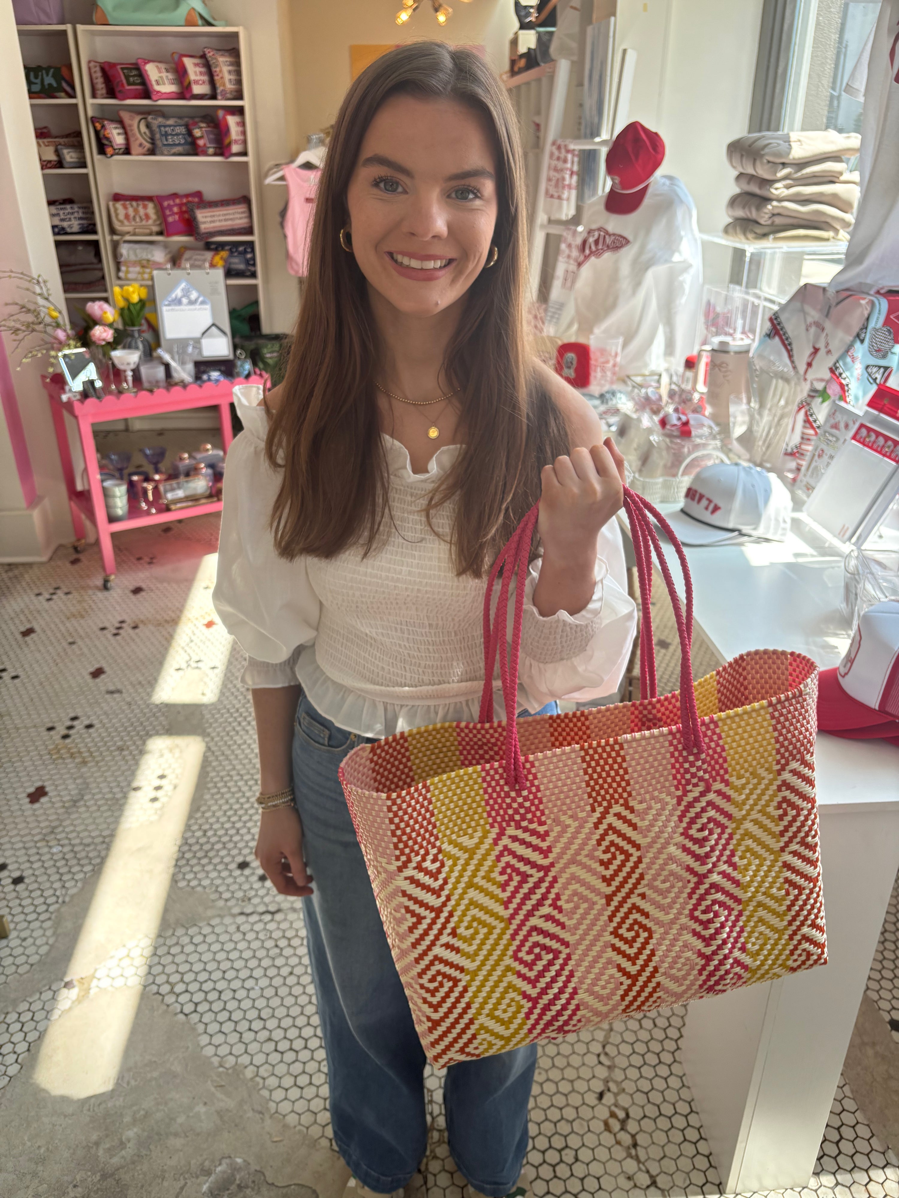 Extra Large PVC Woven Tote