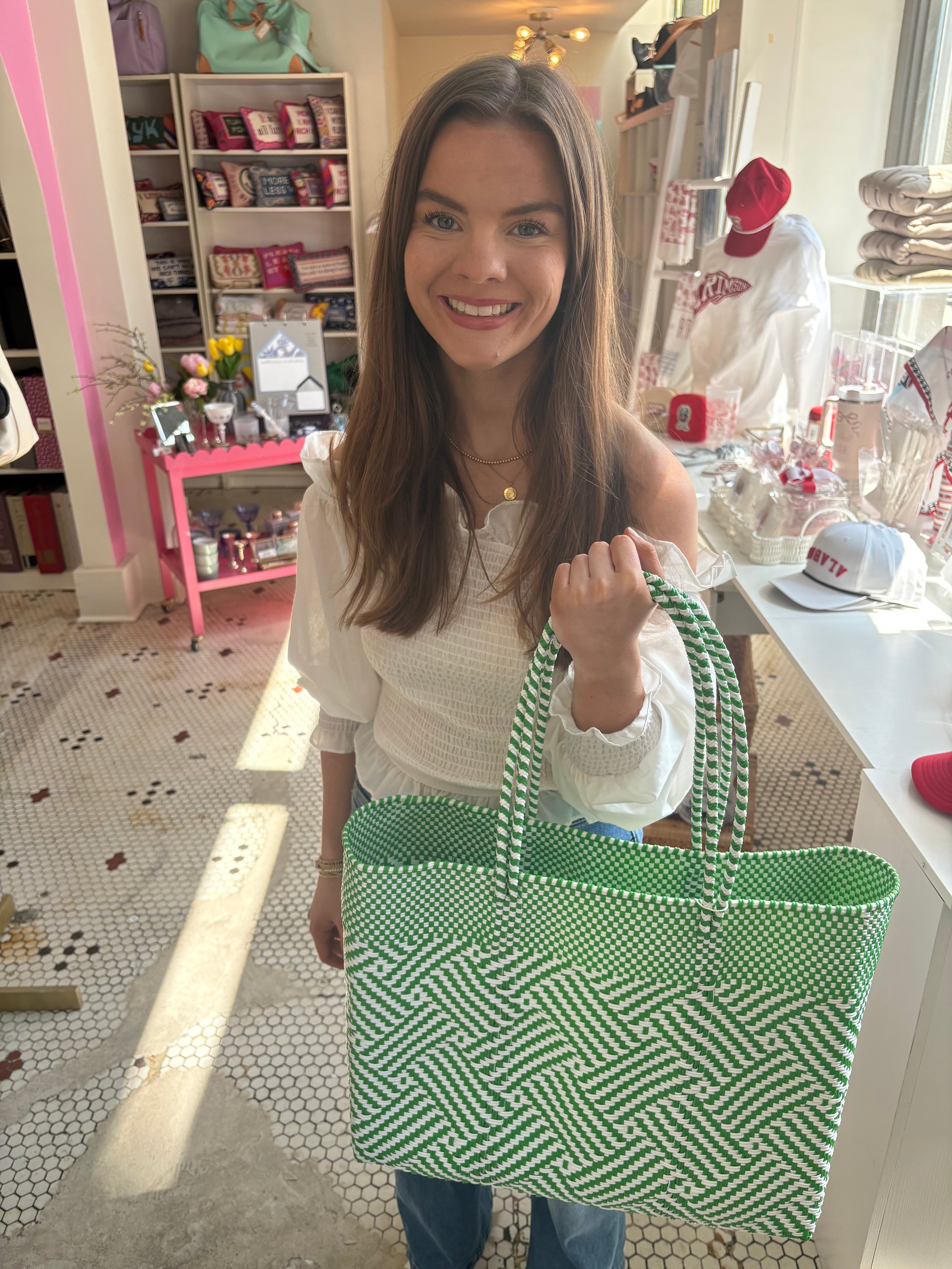 Extra Large PVC Woven Tote
