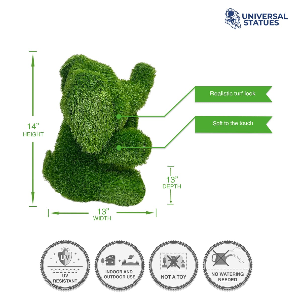 Small Sitting Elephant Green Look Topiary (PRE- ORDER ONLY)