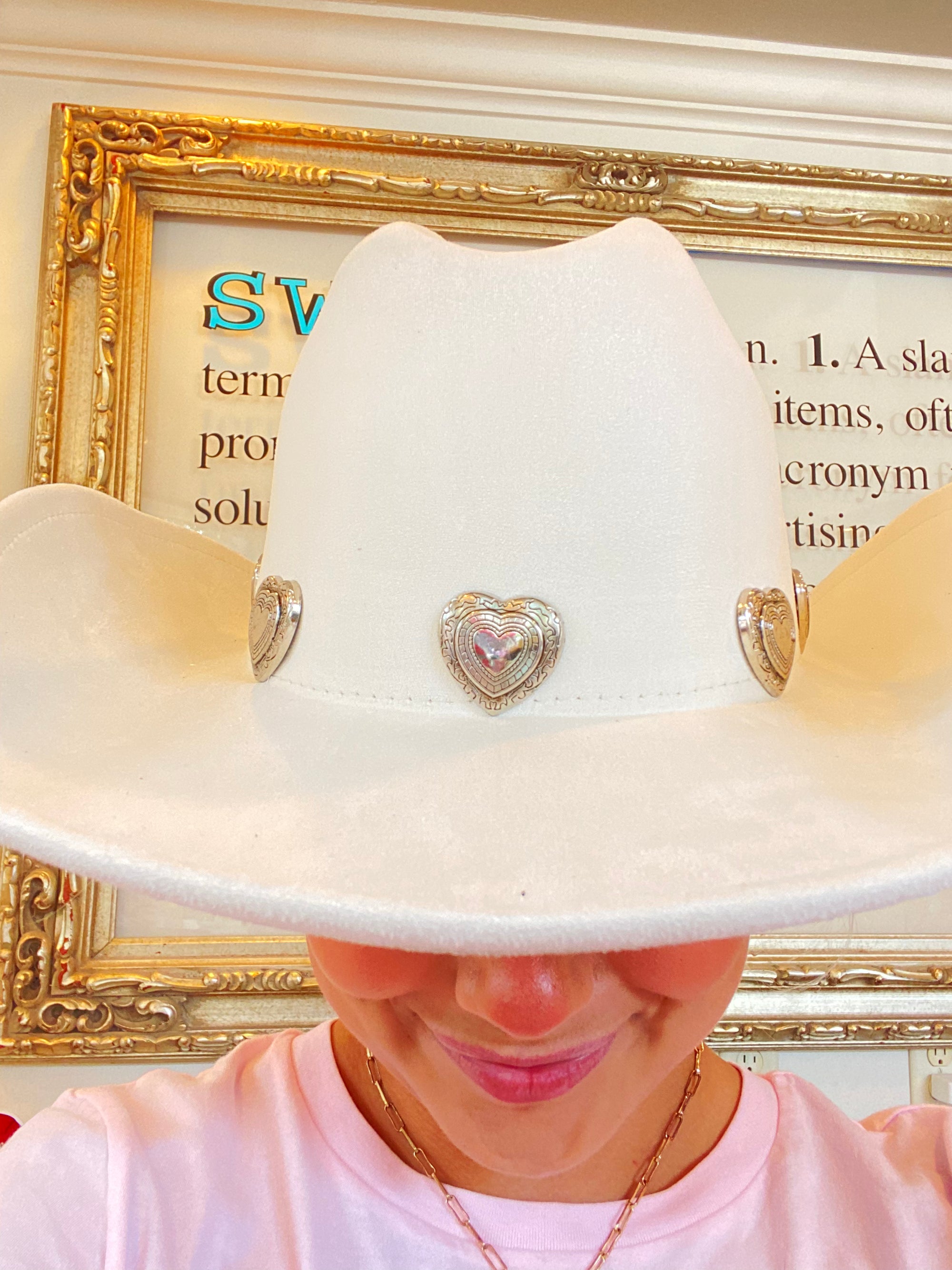 Heart Studded Cowboy Hat