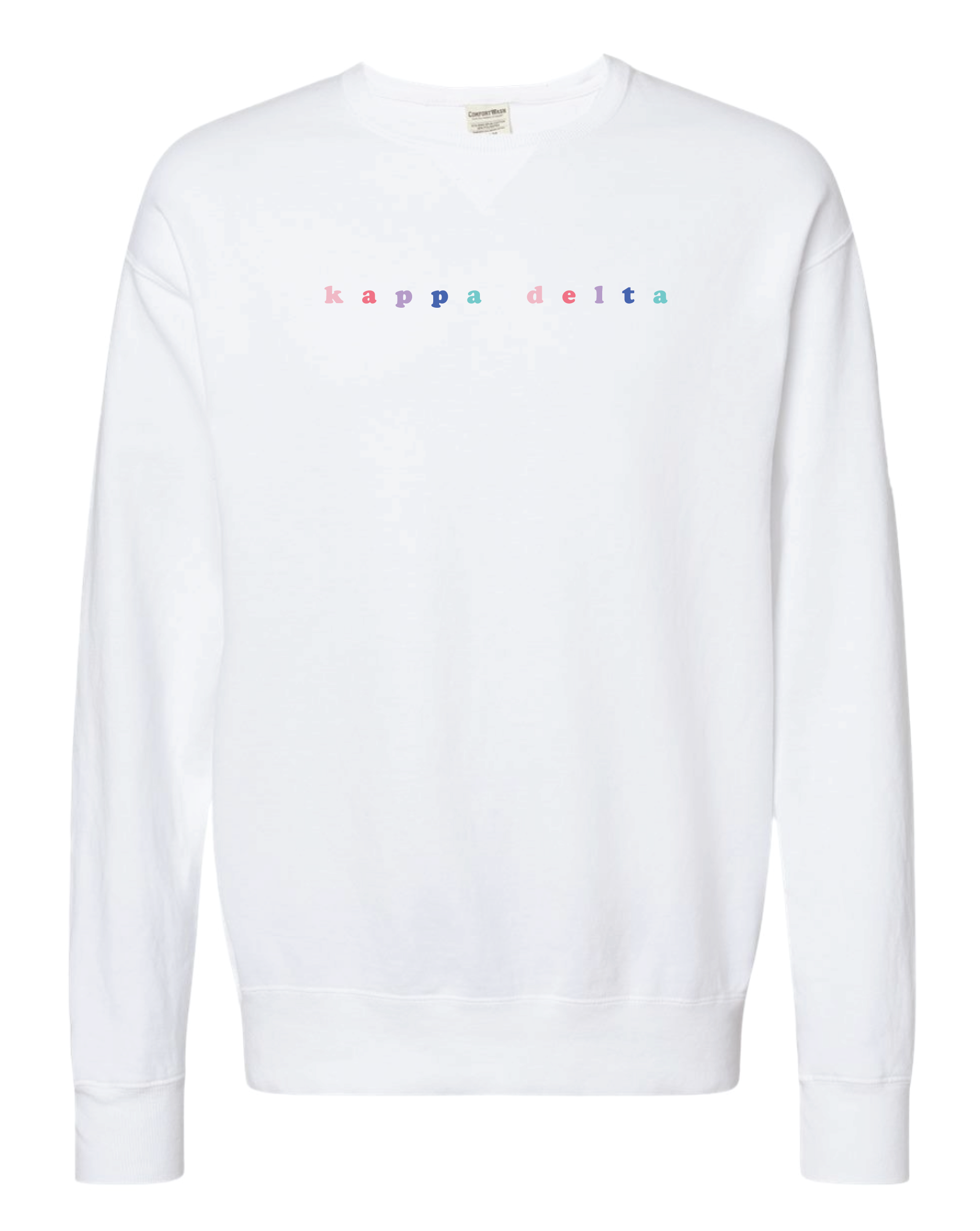 KD Bubble Letter Rainbow Crewneck