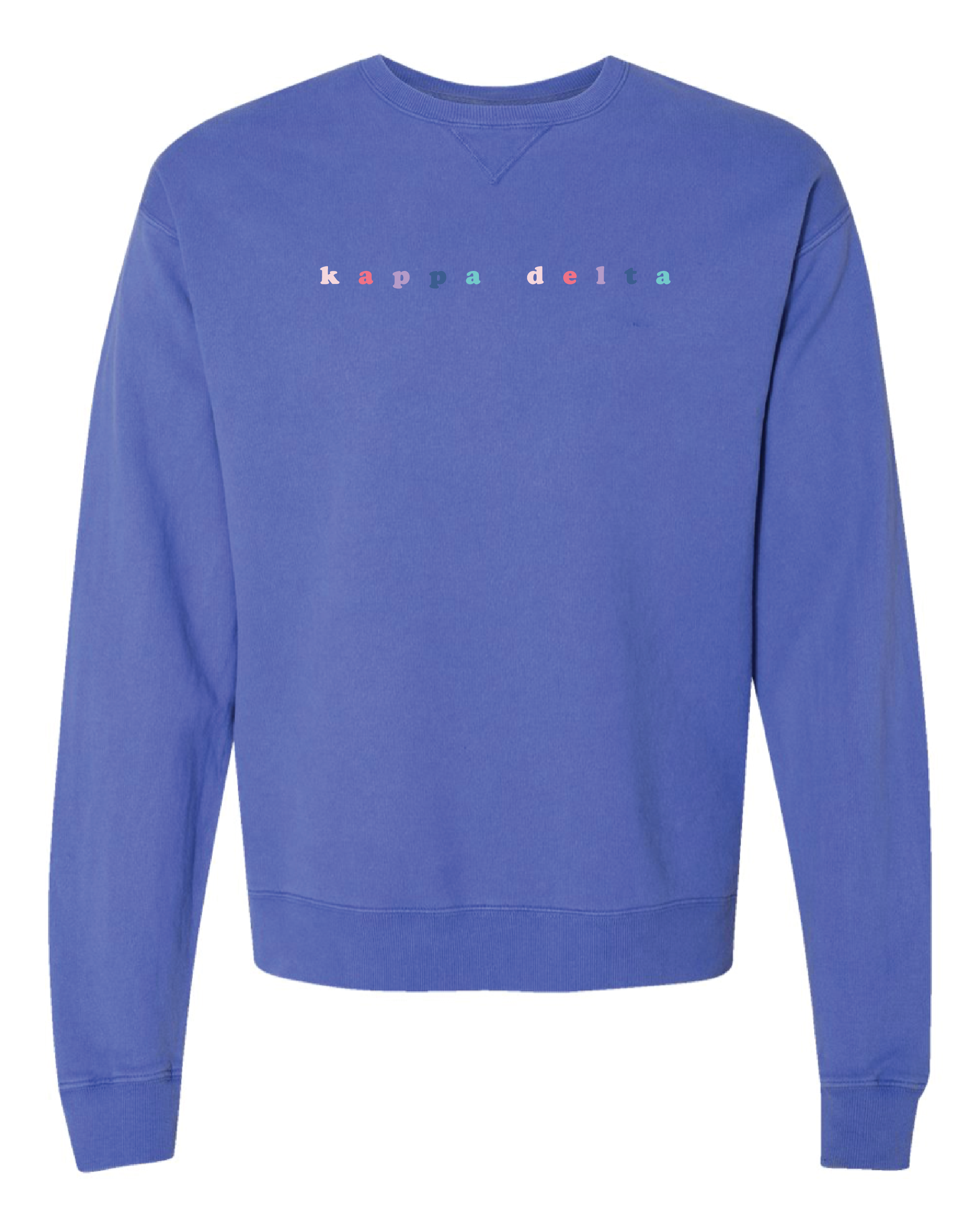 KD Bubble Letter Rainbow Crewneck