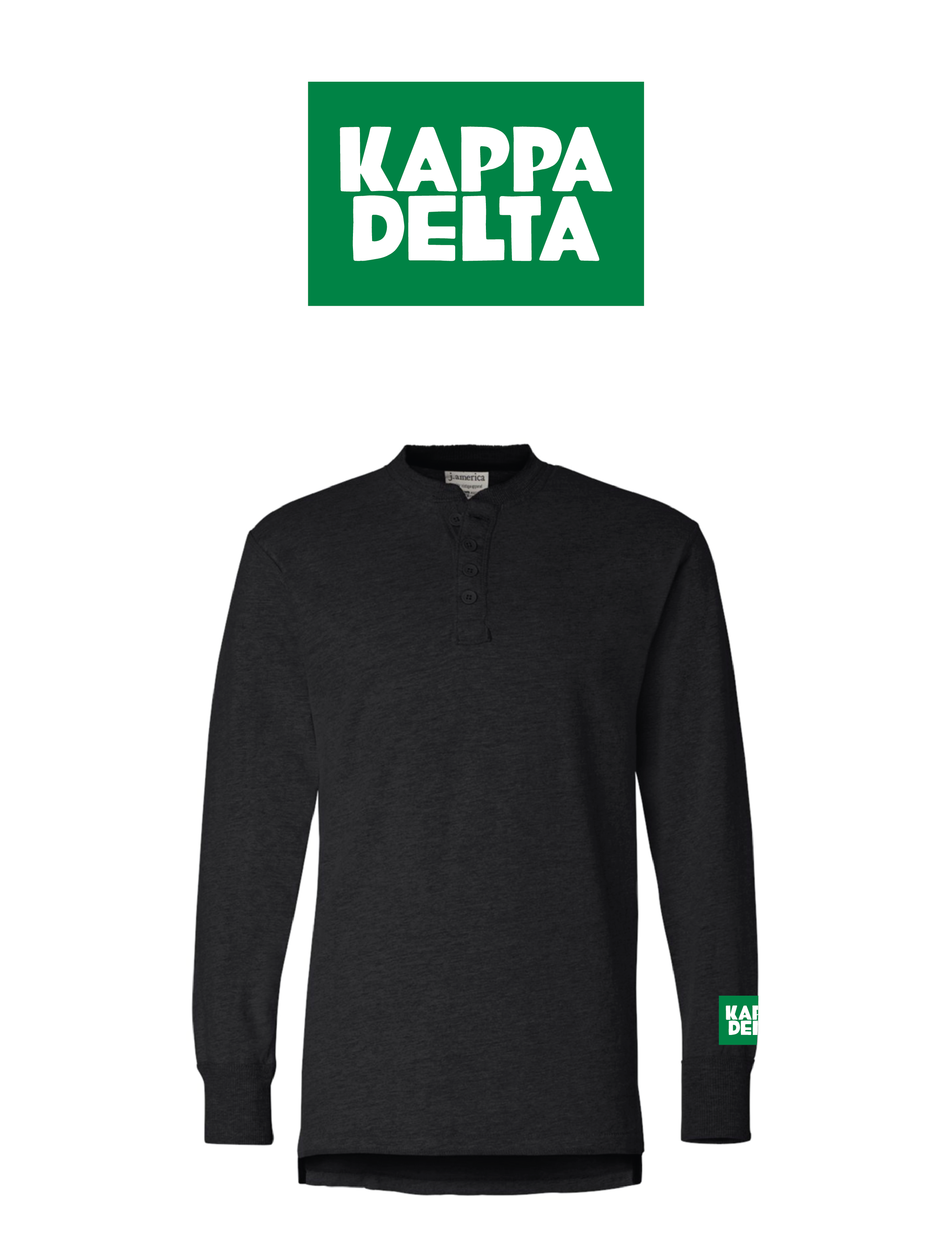 Sorority Patch greys Henley