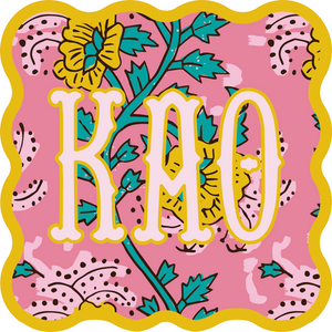 Sorority Block Print Acrylic Single Coasters