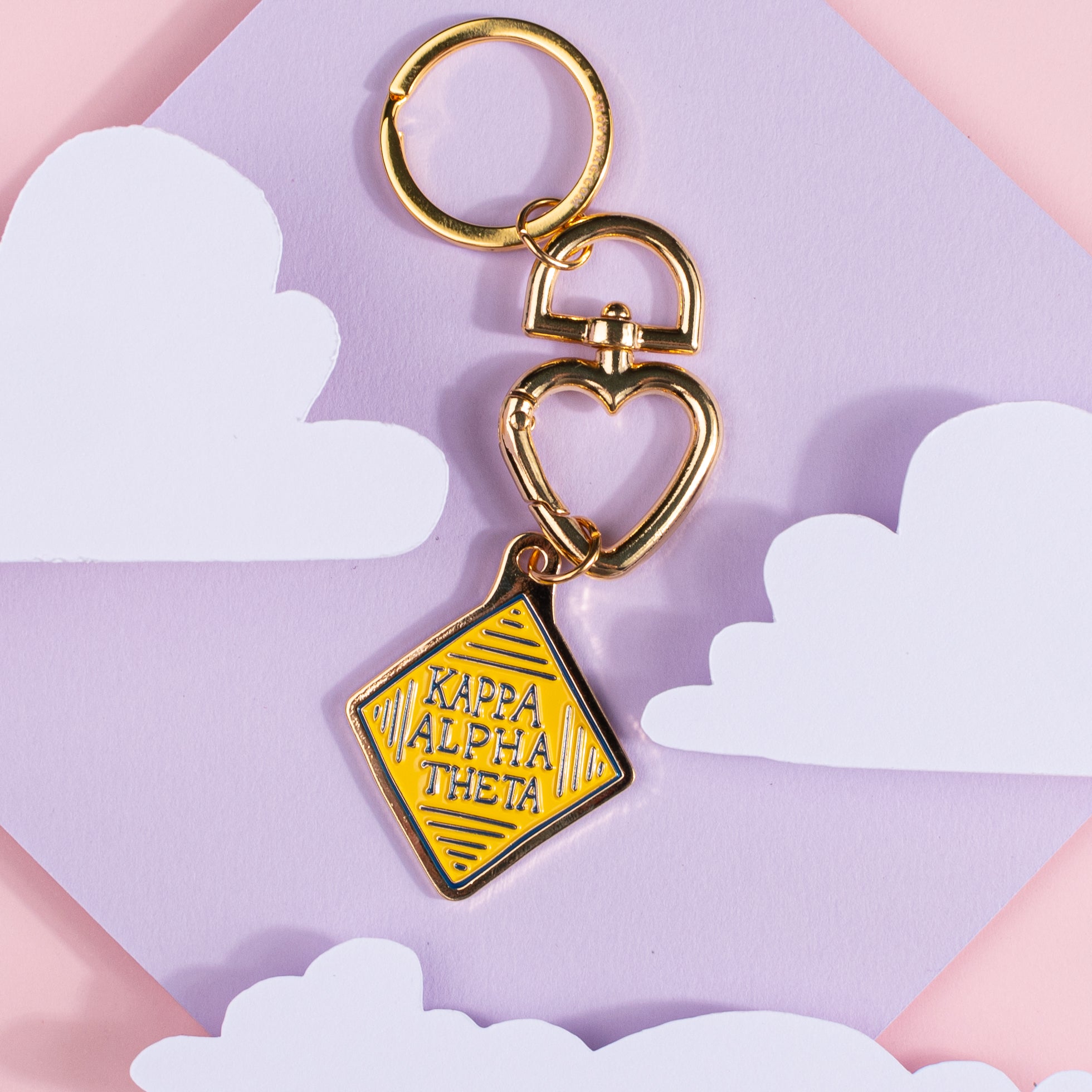 Sorority Travel Enamel Keychain