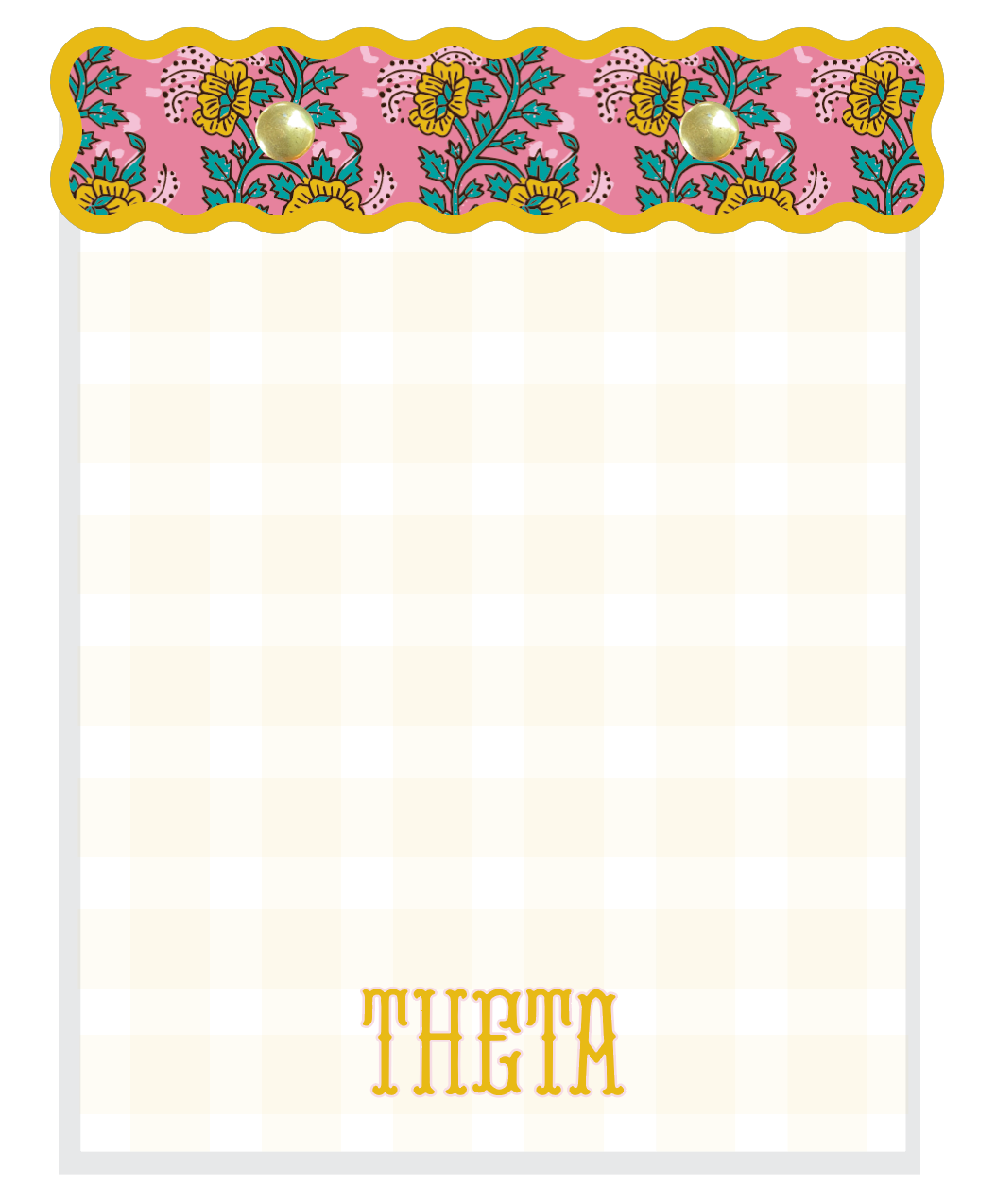 Block Print Sorority Notepads
