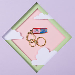 Sorority Travel Enamel Keychain