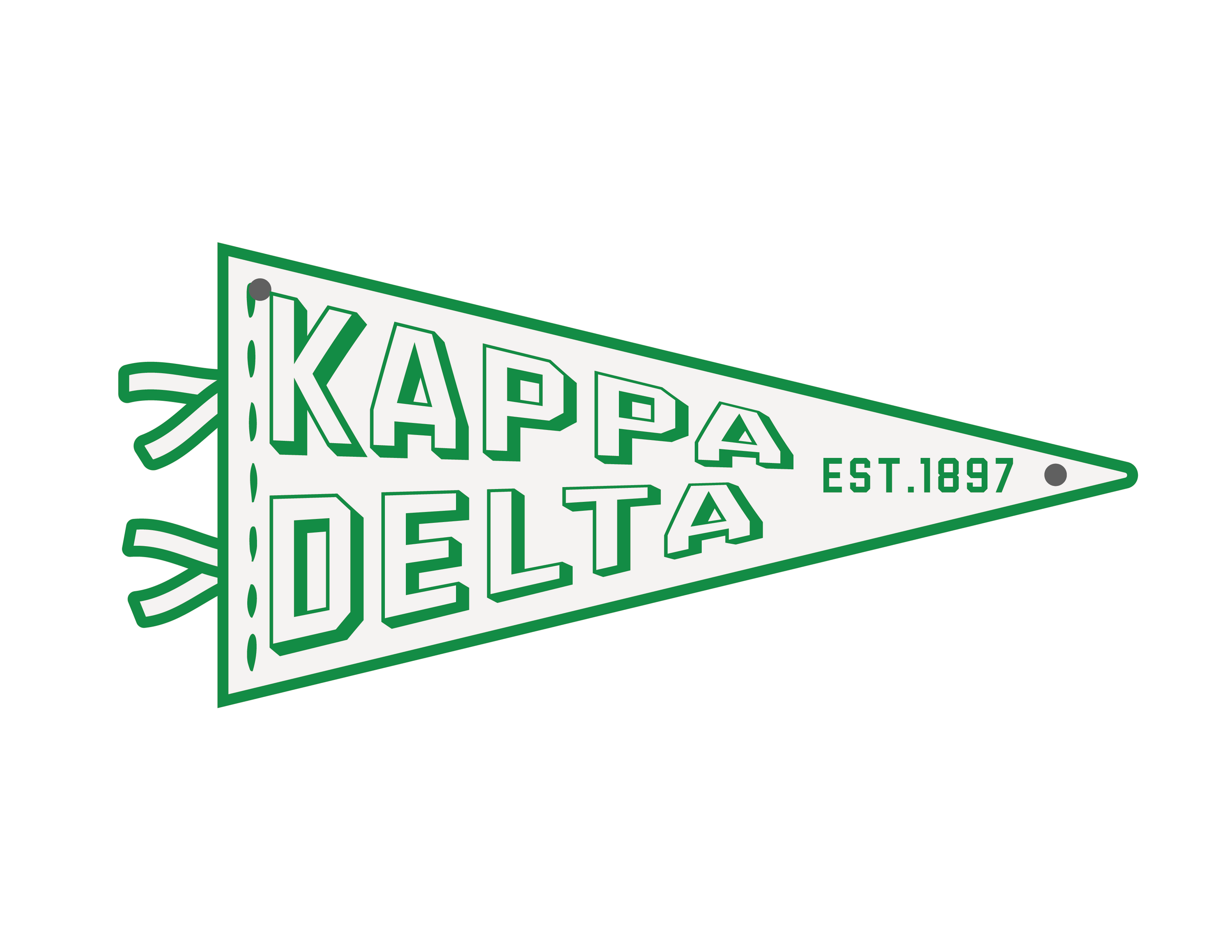 Sorority Acrylic Pennant Flag Door Hangers