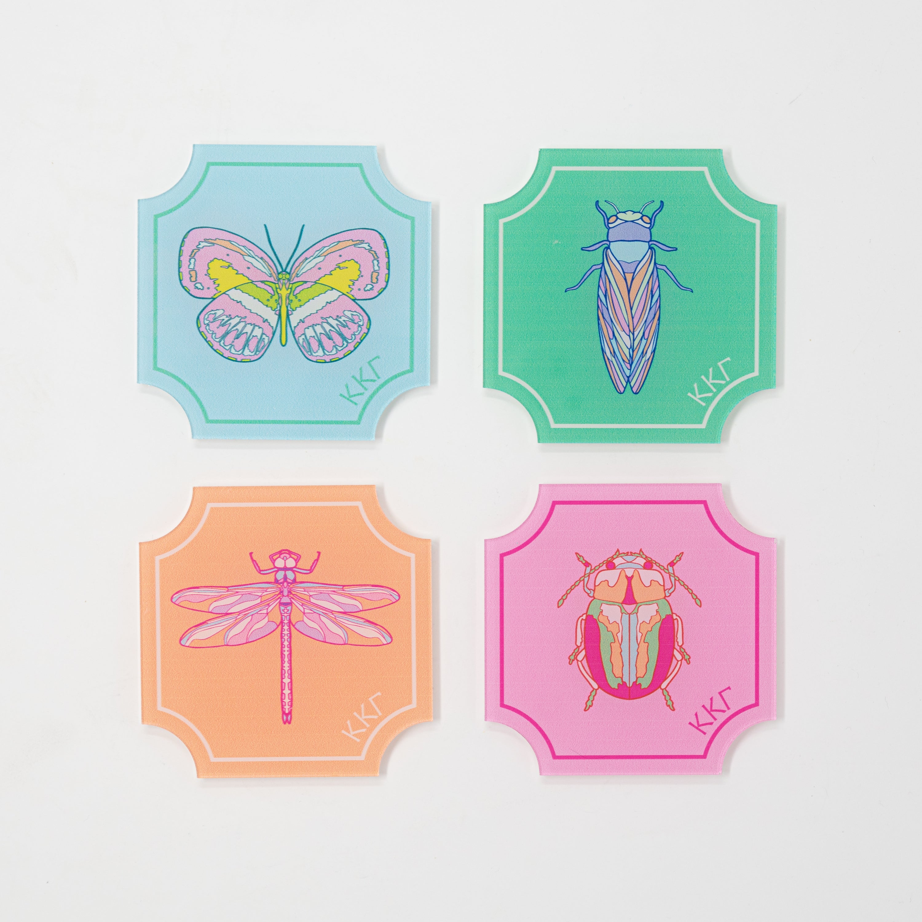 Sorority Flutter Acrylic Coasters