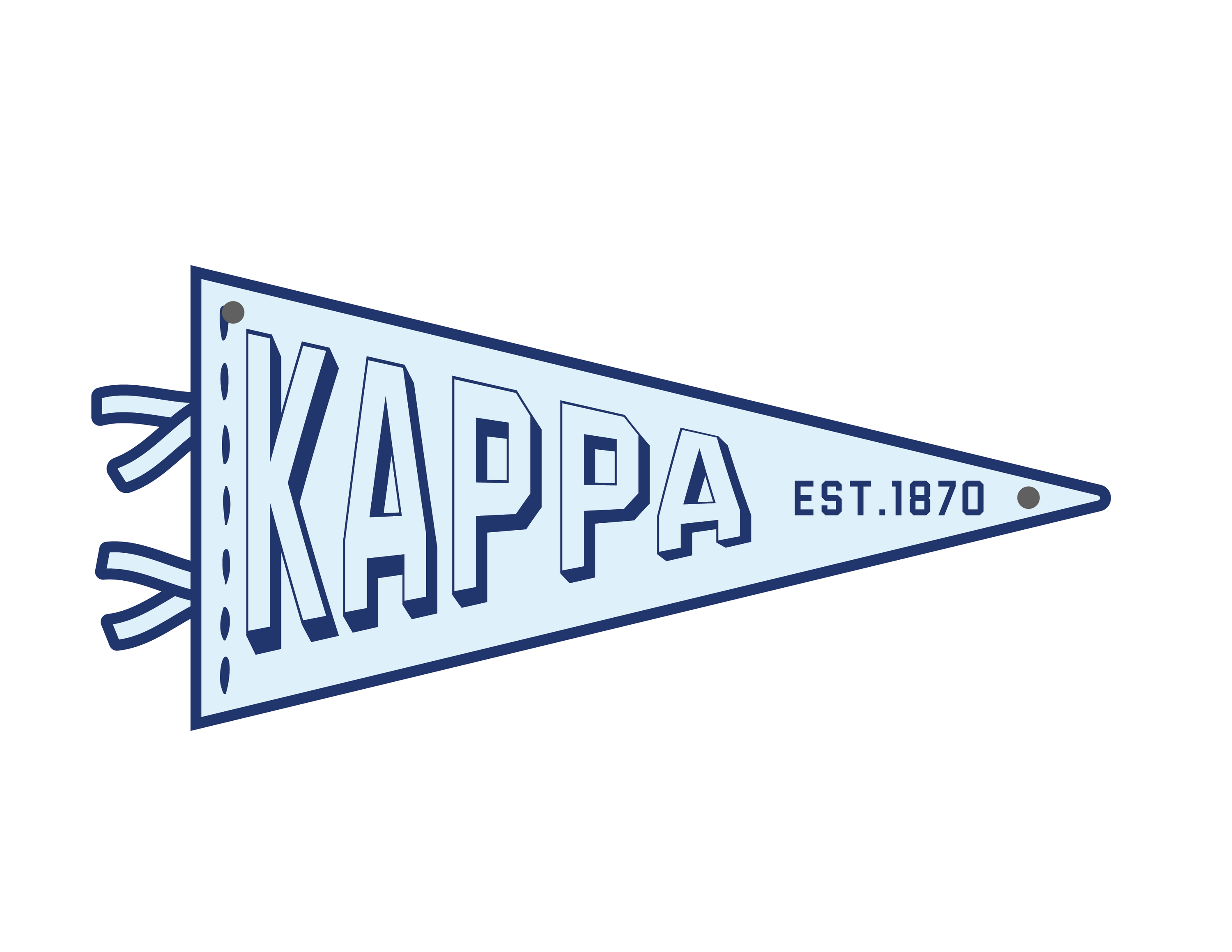 Sorority Acrylic Pennant Flag Door Hangers