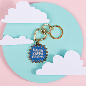 Sorority Travel Enamel Keychain