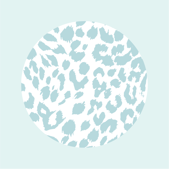 WS - Blue Leopard Print Coaster Set of 4 coasters (min qty of 3 sets) $20 / $40 per set