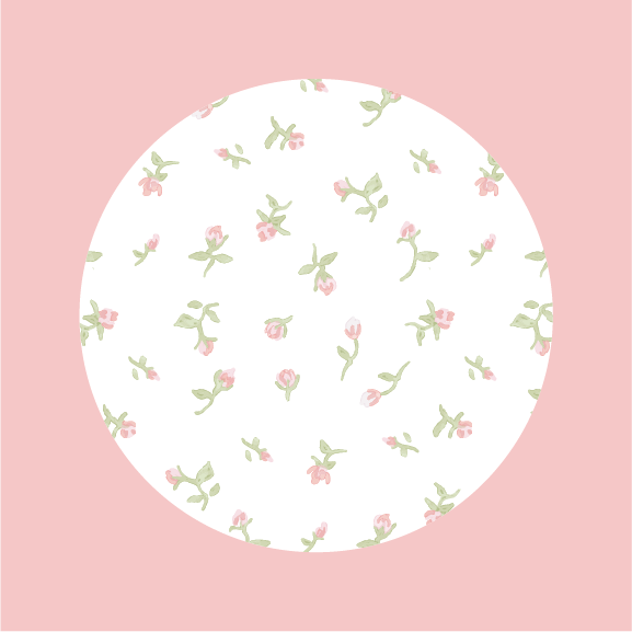 WS - Rosebuds Print Coaster Set of 4 coasters (min qty of 3 sets) $20 / $40 per set