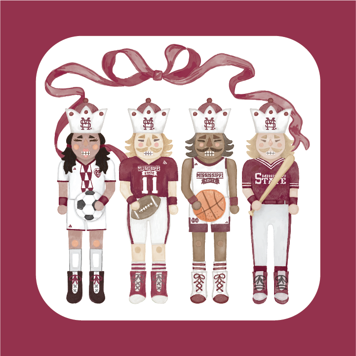 WS - Mississippi State Nutcracker Set of 4 coasters (min qty of 3 sets) $20 / $40 per set