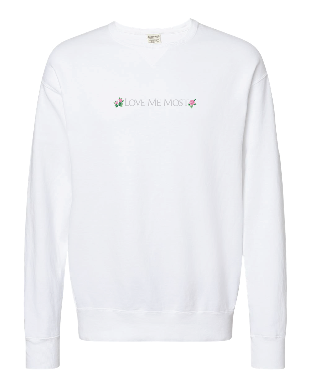 Love Me Most Embroidered Crew Neck