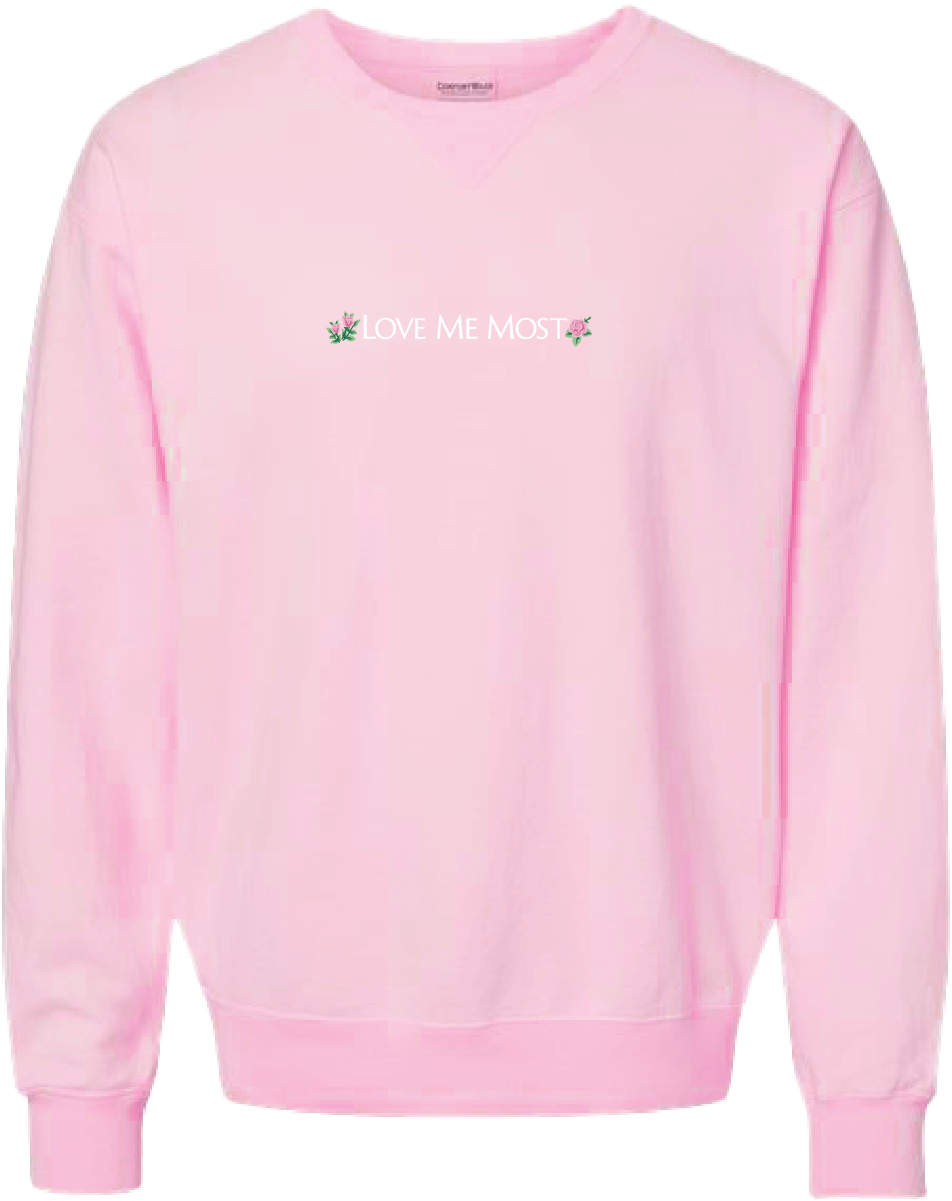 Love Me Most Embroidered Crew Neck