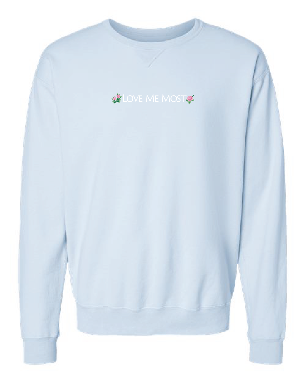 Love Me Most Embroidered Crew Neck