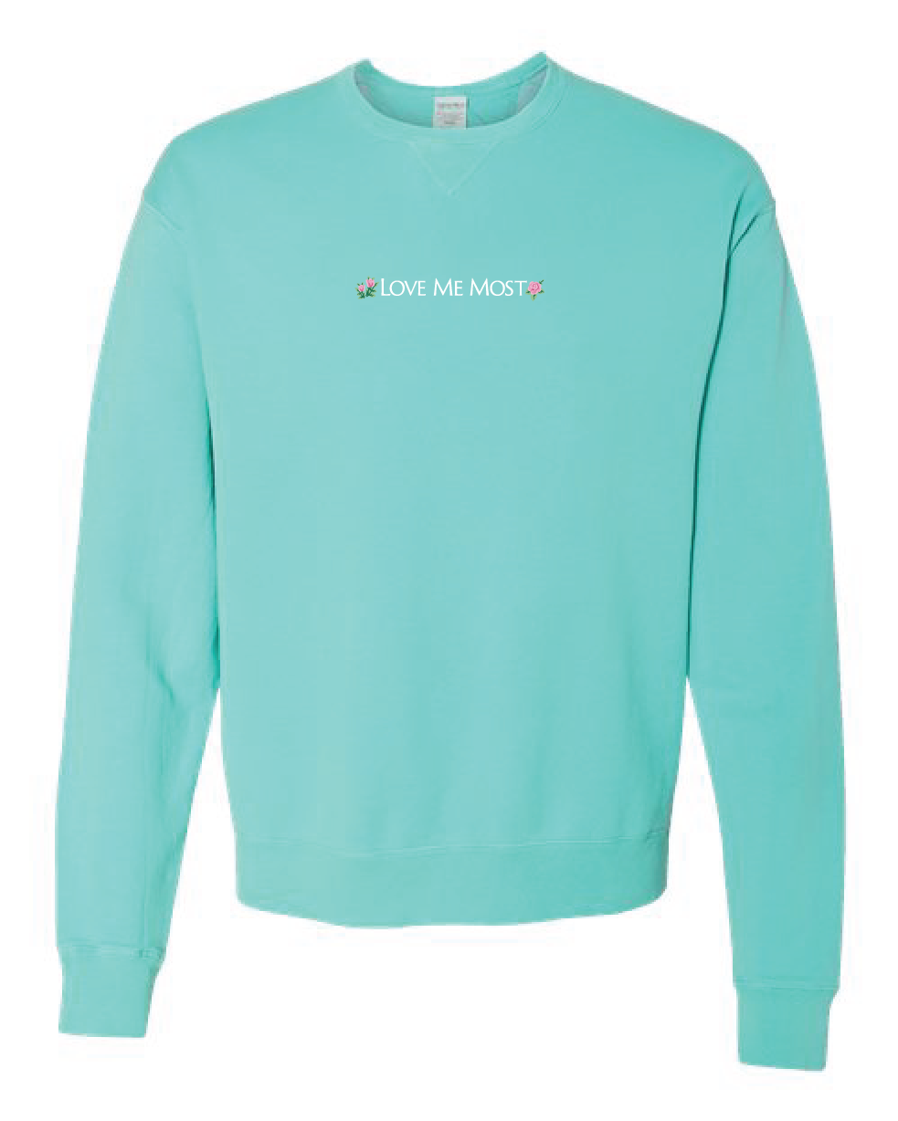 Love Me Most Embroidered Crew Neck