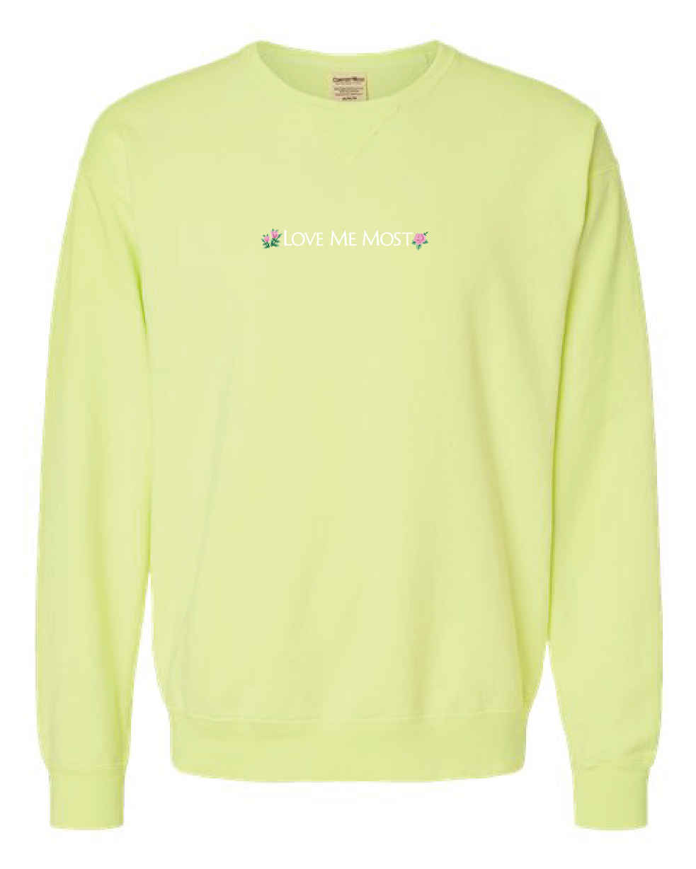 Love Me Most Embroidered Crew Neck