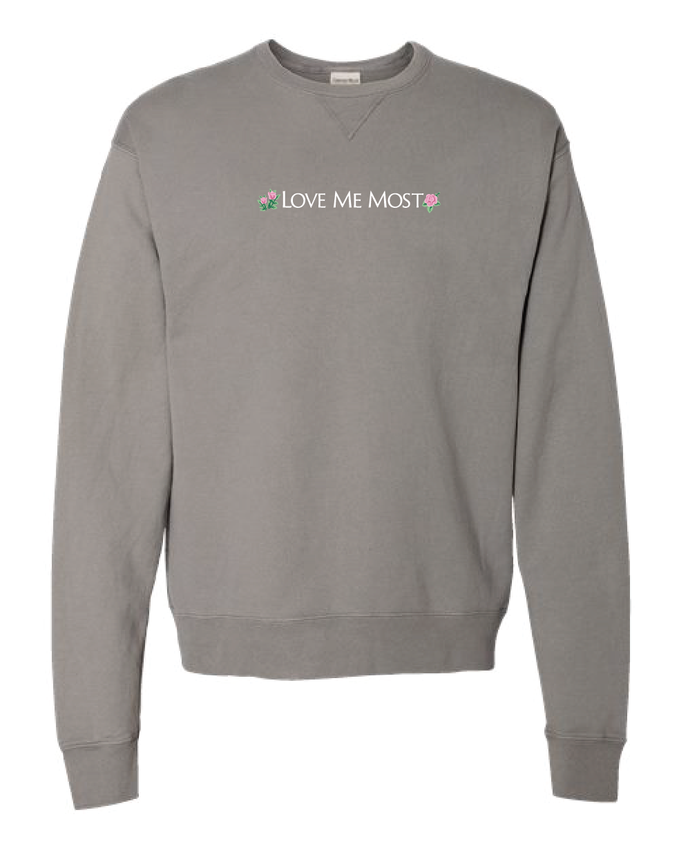 Love Me Most Embroidered Crew Neck