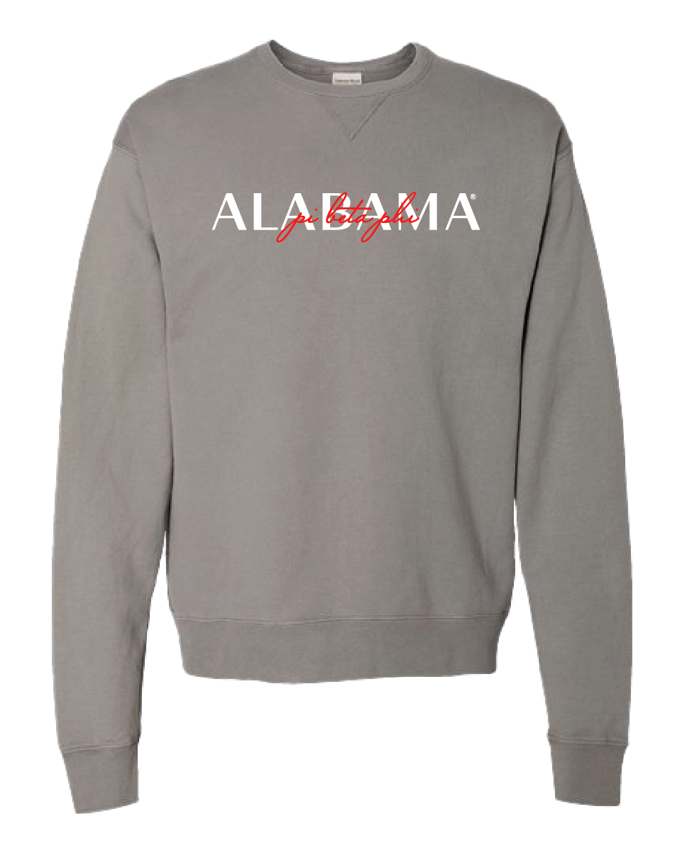 Pi Phi Double Embroidery Crewneck