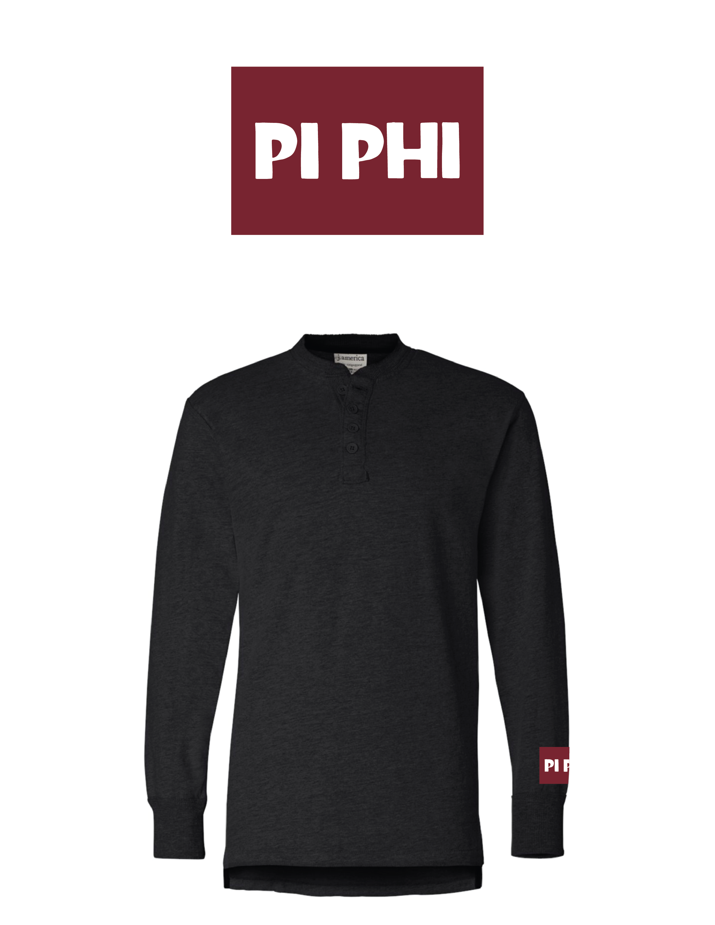 Sorority Patch greys Henley
