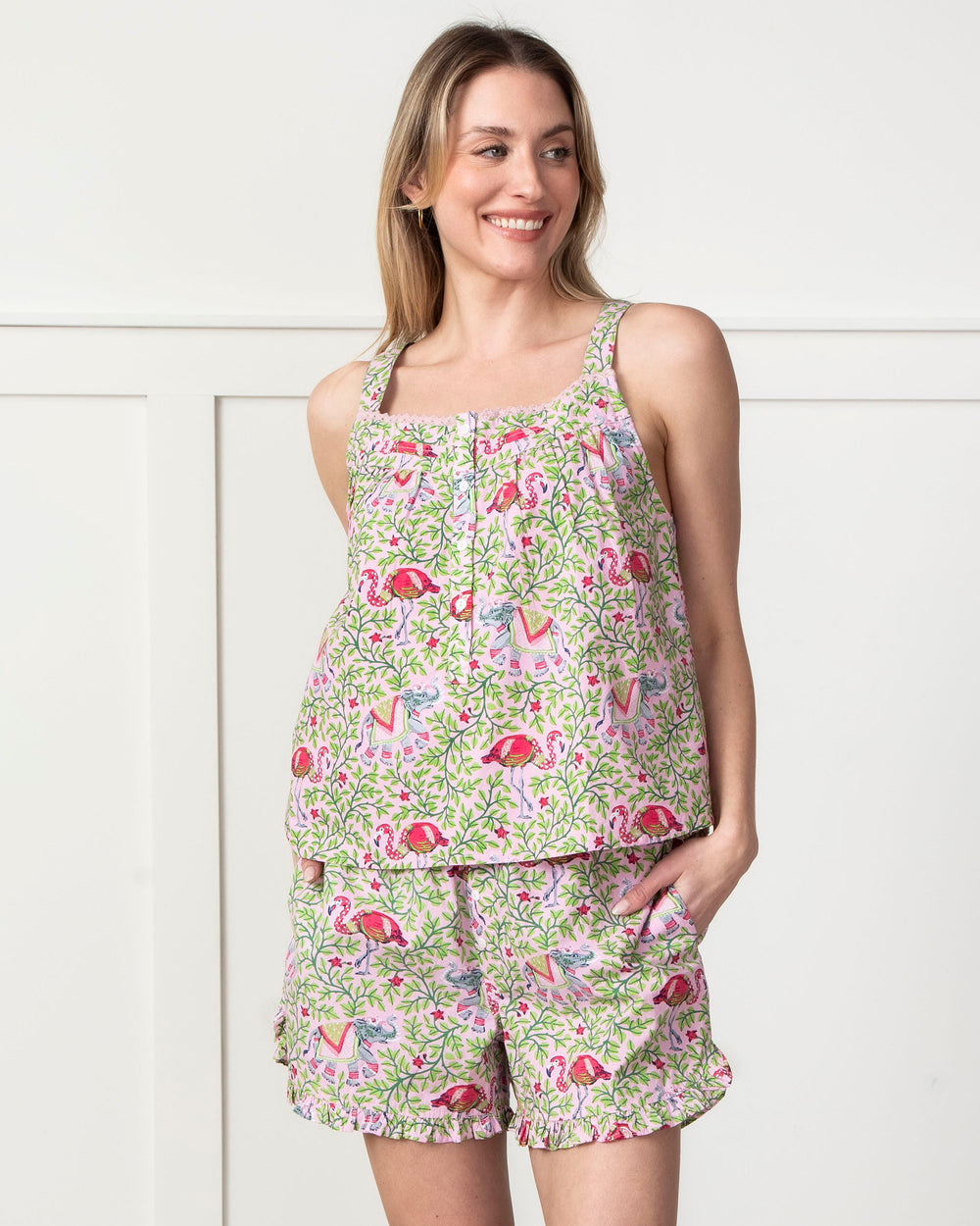 Printfresh Flamenco Back to Bed Short Set
