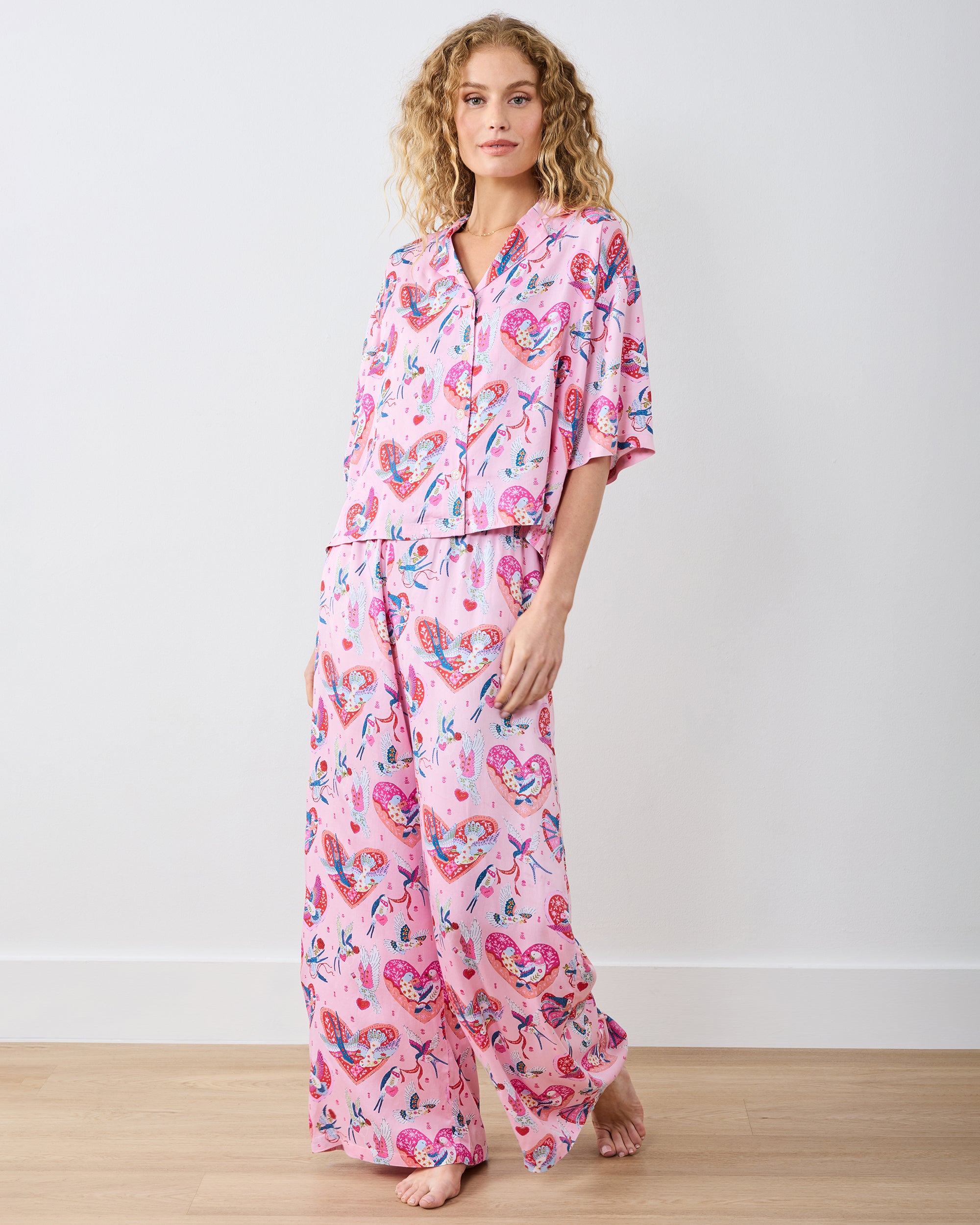 Eco Satin Wildest Dream Set in Swooning Sparrows