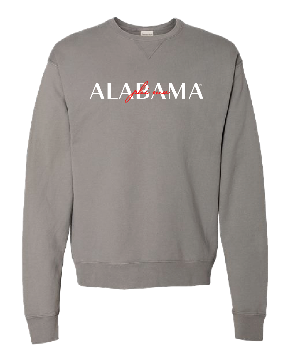 Phi Mu Double Embroidery Crewneck