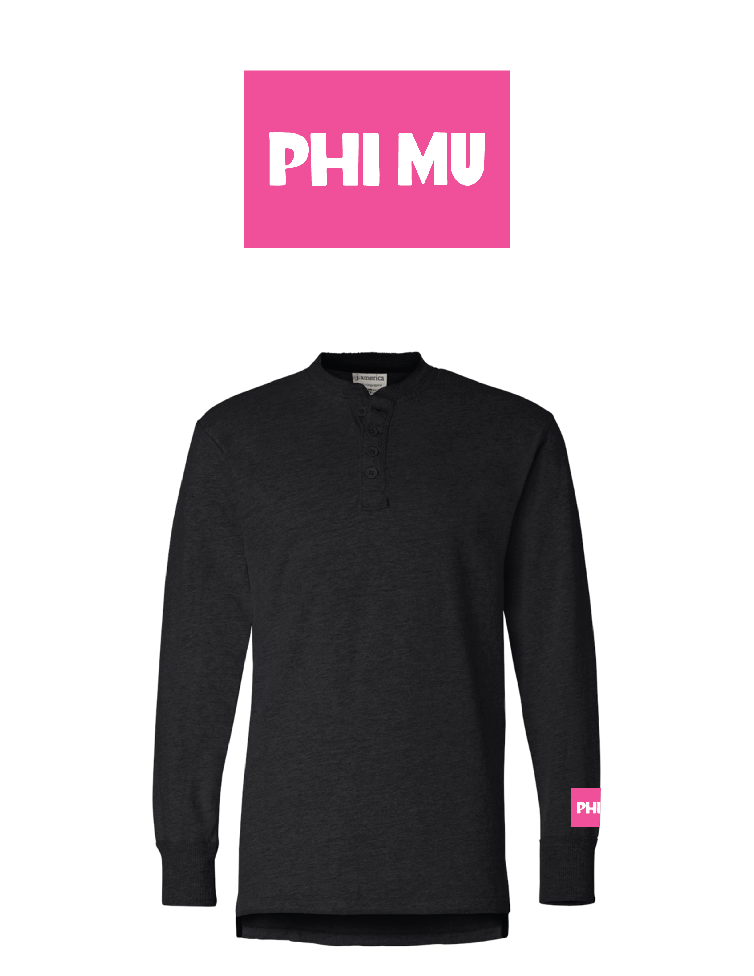 Sorority Patch greys Henley