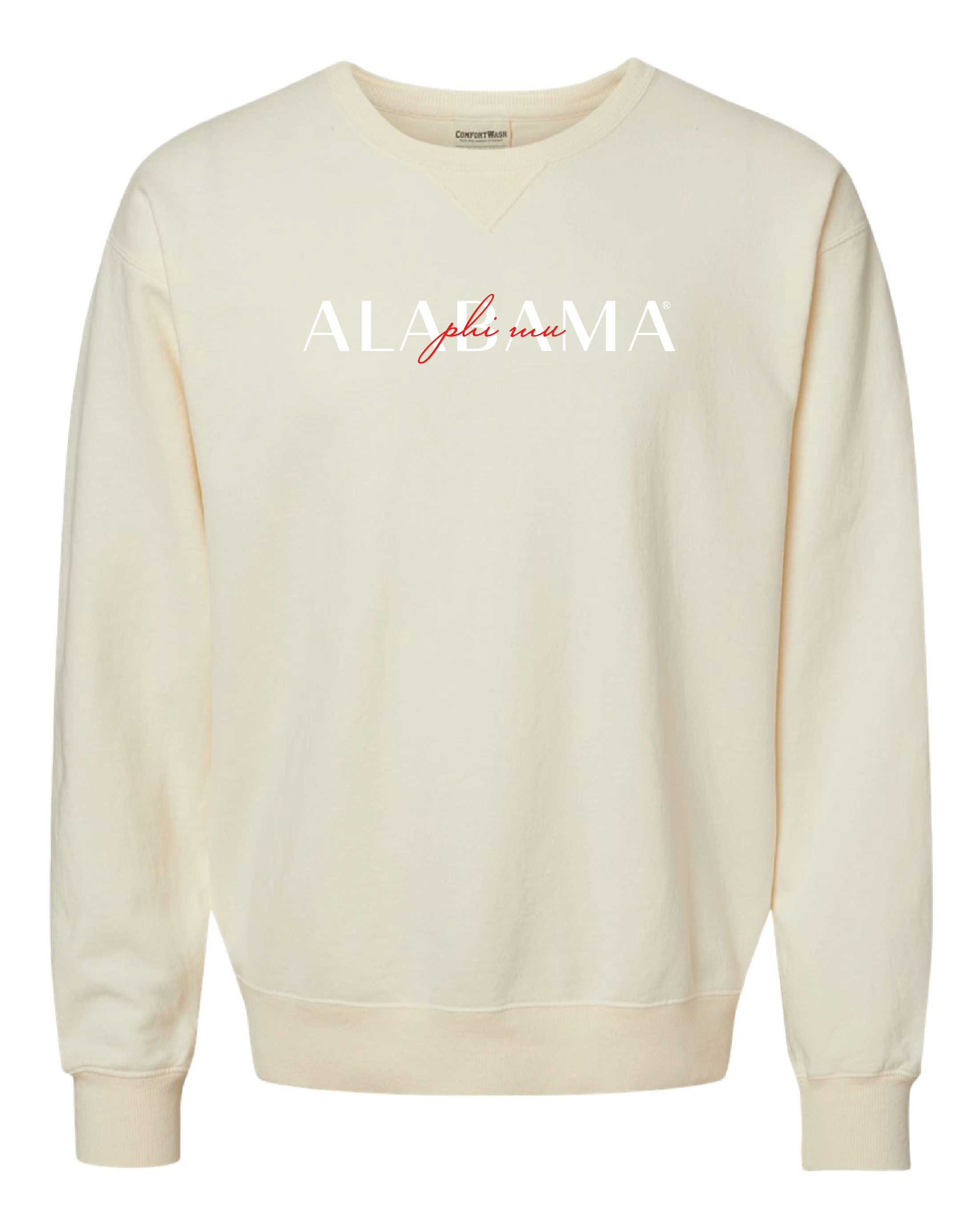 Phi Mu Double Embroidery Crewneck
