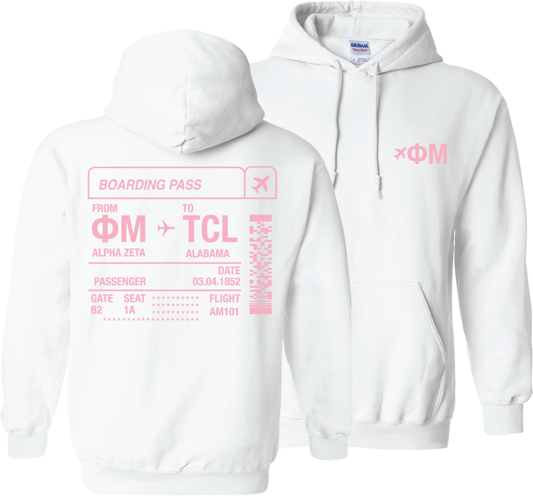 WS - Boarding Pass Hoodie $27.50 / $55
