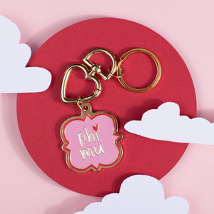 Sorority Travel Enamel Keychain