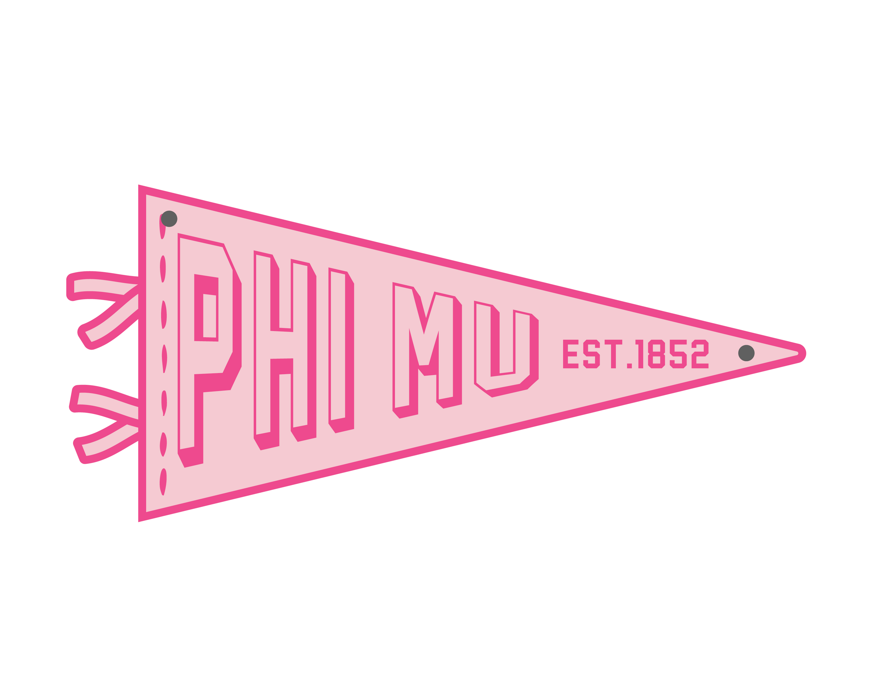 Sorority Acrylic Pennant Flag Door Hangers
