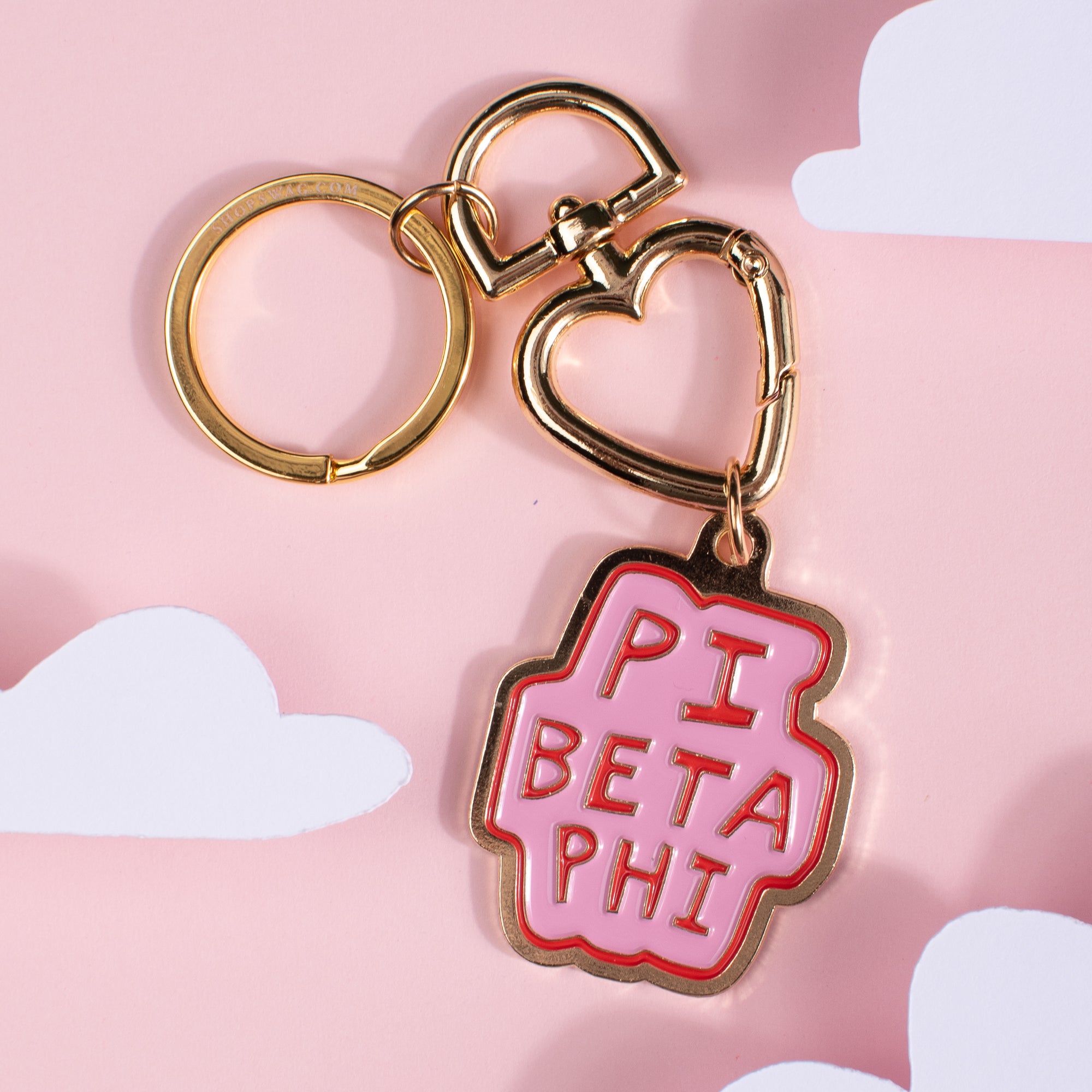 Sorority Travel Enamel Keychain