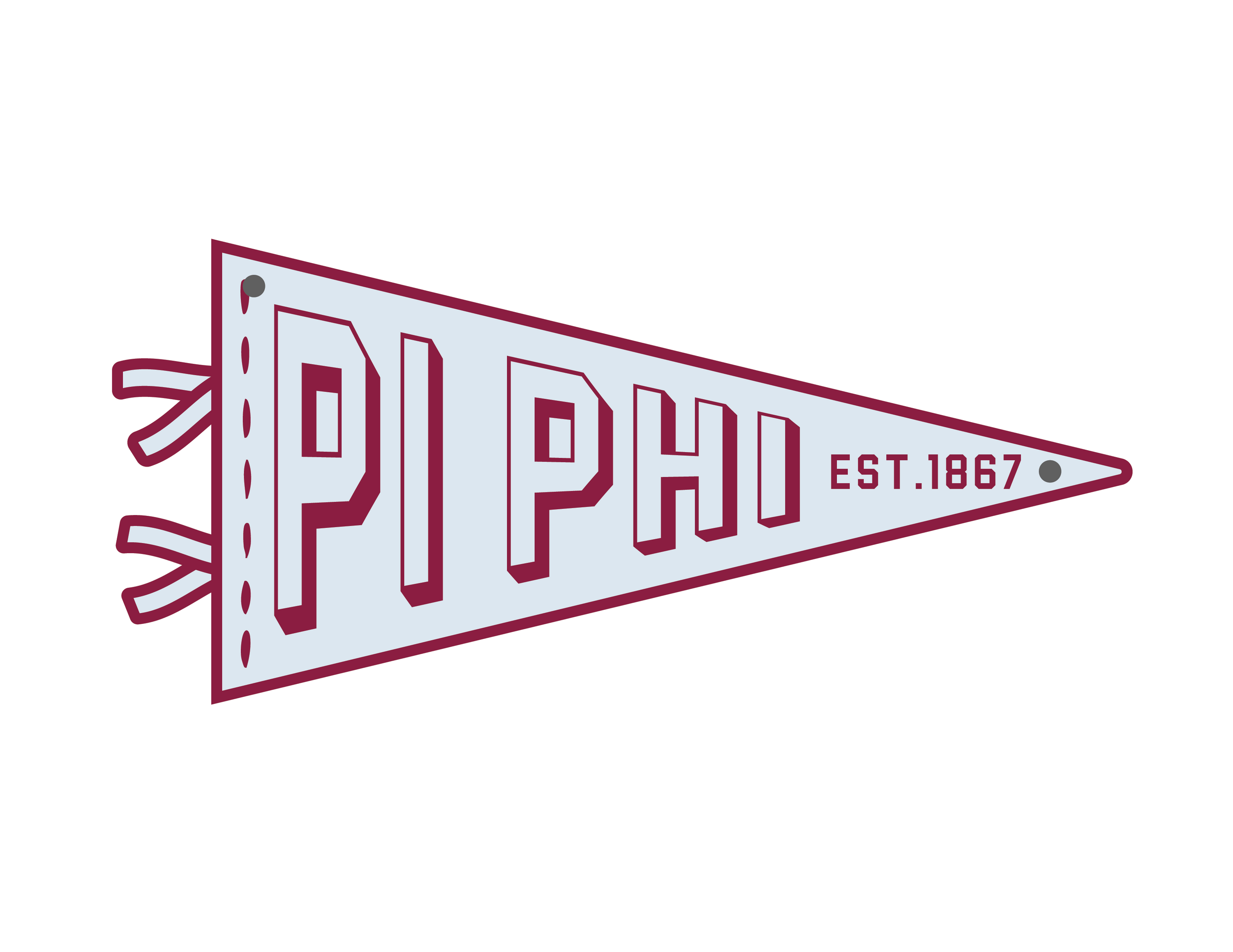Sorority Acrylic Pennant Flag Door Hangers