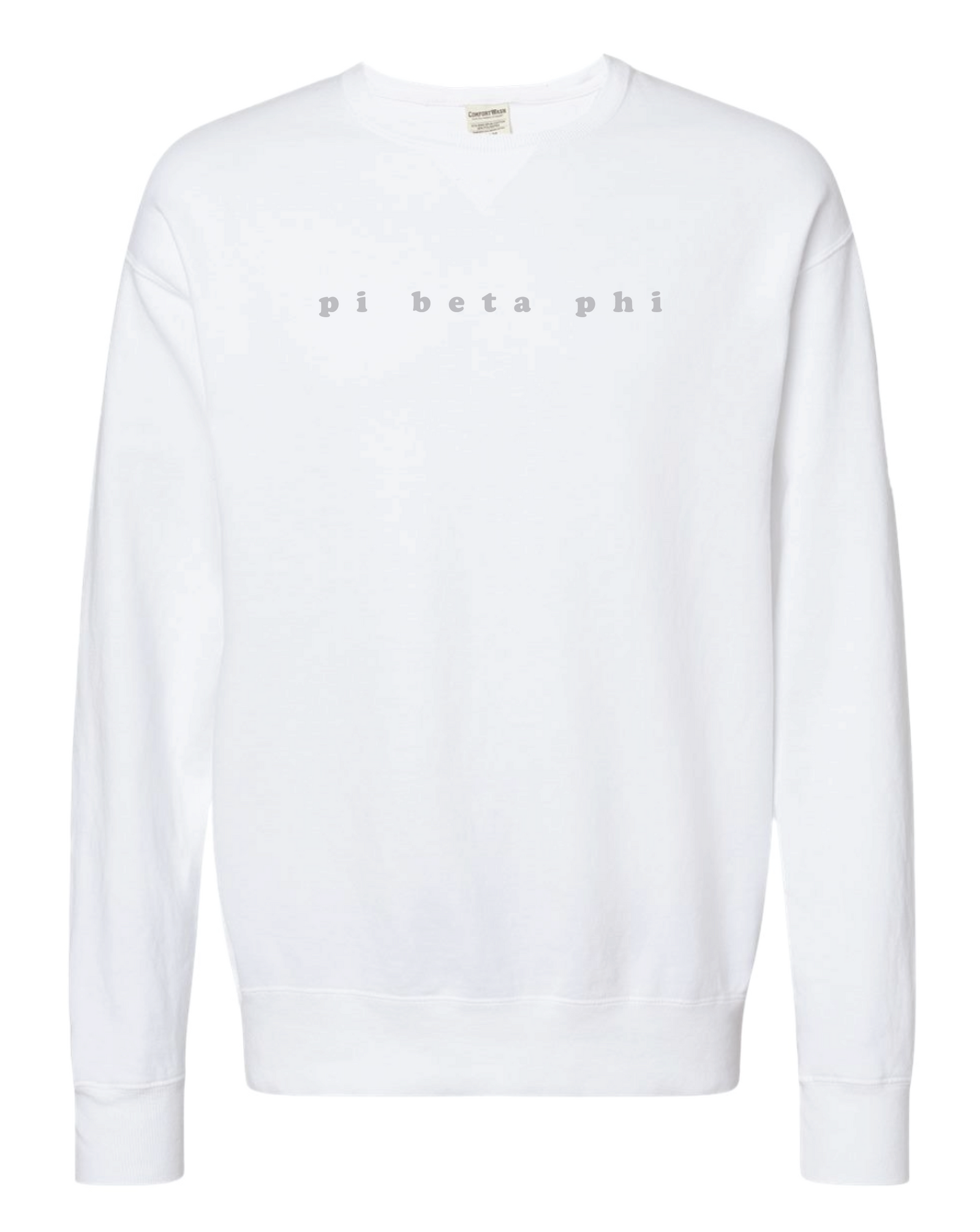 Pi Phi Bubble Letter Tonal Crewneck