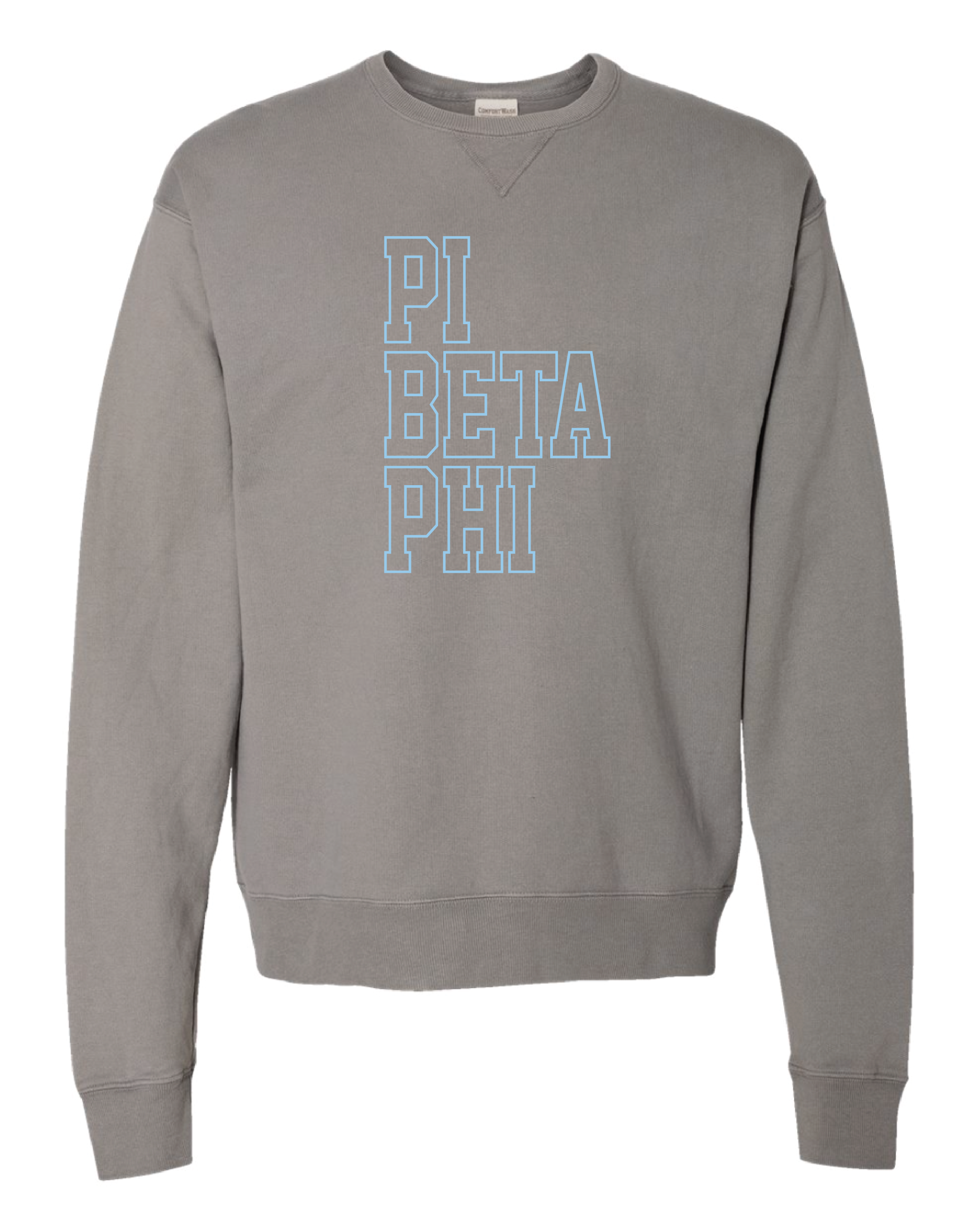 Pi Phi Block Letter Embroidered Crewneck